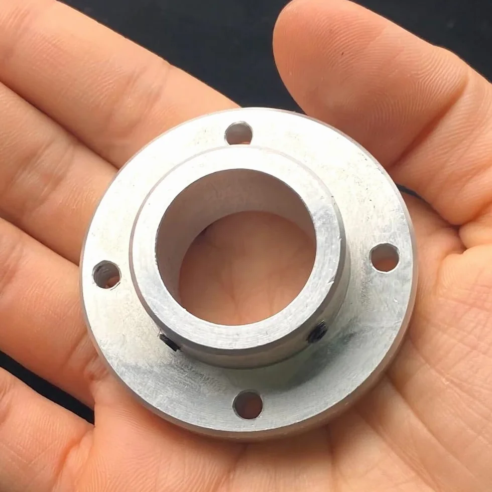 50mm Aluminum Alloy Flange Coupling 8mm 9mm 10mm 11mm Hole with Keyway Rigid Transmission Shaft Connection Połączenie osi(15mm bore 5mm Keyway)