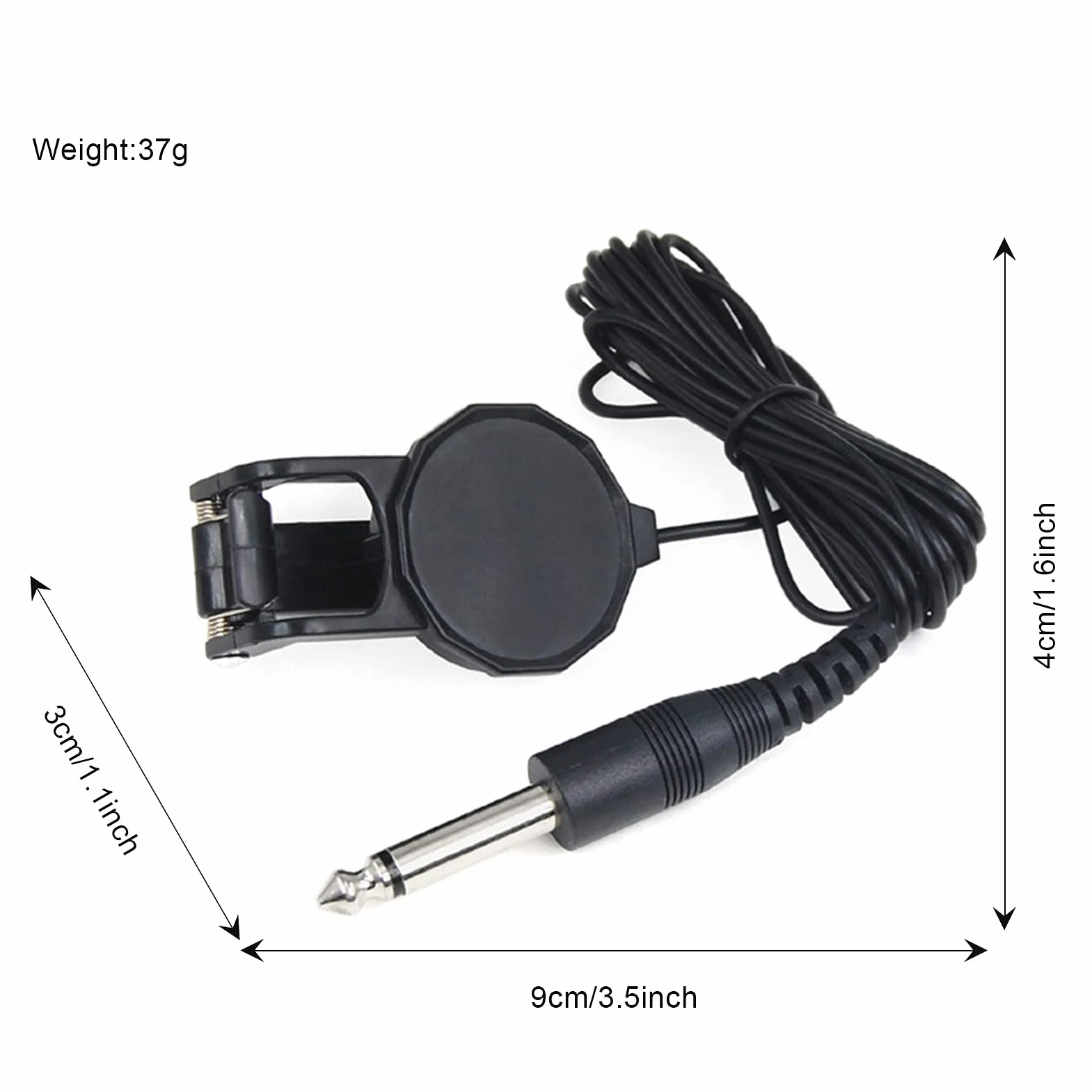 ClipOn Pickup Mikrofon Gitarowy Piezo Akustyczny Skrzypce Ukulele Akcesoria Występy na Scenie Lekki Przenośny
