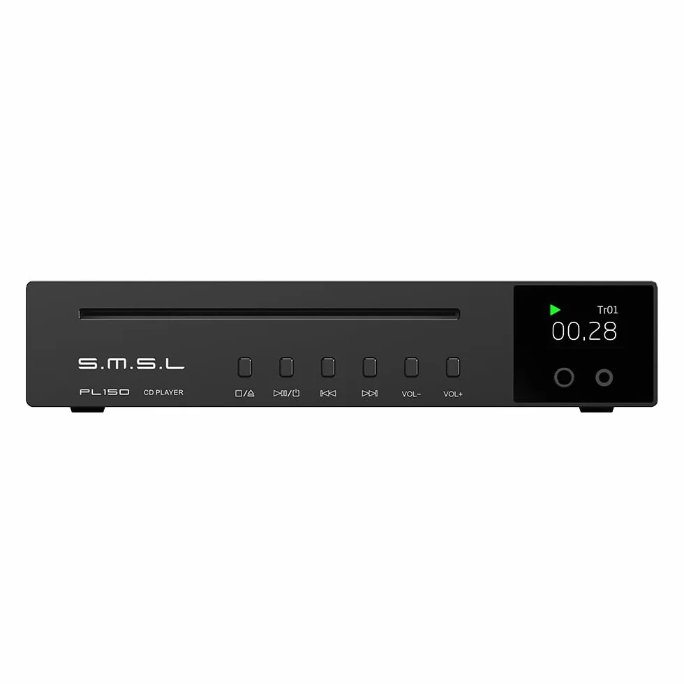Odtwarzacz CD SMSL PL150 Wysokiej Jakości z Dekodowaniem DSD512, Funkcją DAC USB, Idealny dla Domowego Kina i Audiofilów（Czarny）