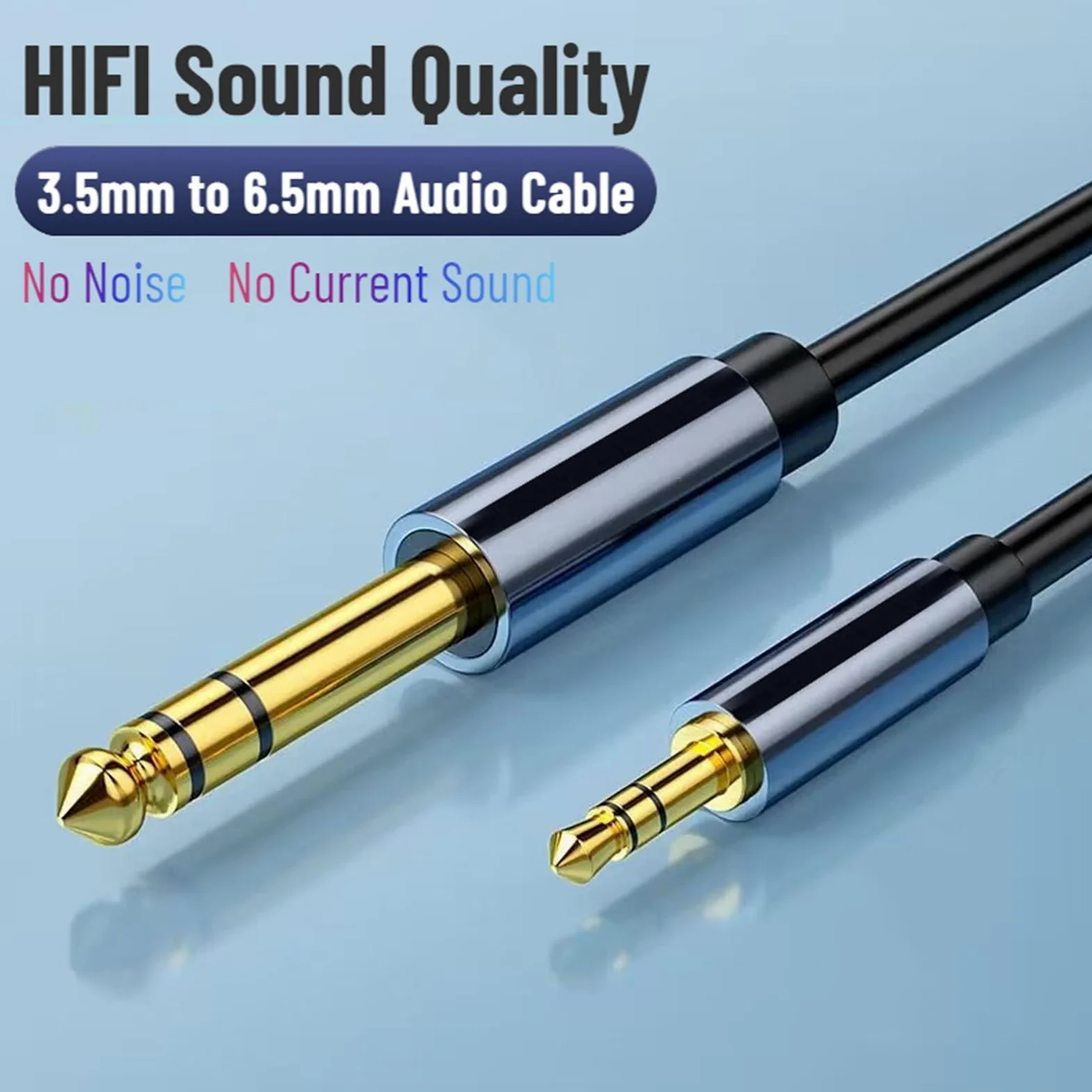 akcesoria do gitary 3,5 Mm Do 6,5 Mm Kabel Audio Jack Z Męskiego Na Męskie Zbalansowane Kable Do Wzmacniacza Komputerowego Mikser Głośnik Gitarowy (Color : TS And TRS, Size : 3m)