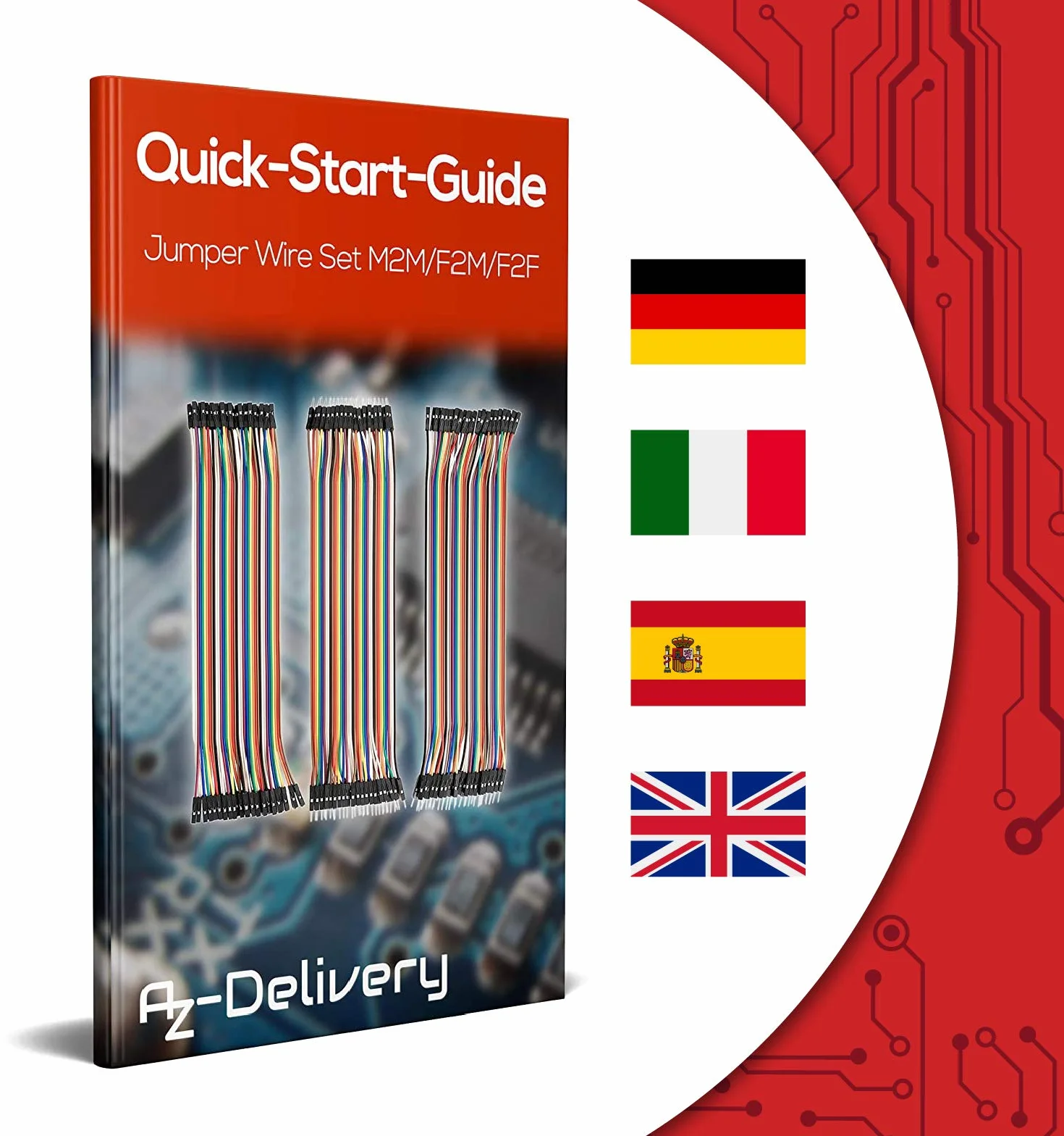 AZDelivery 3 x Jumper Wire Cable 3 x 40 STK. każdy 20 cm M2M / F2M / F2F kompatybilny z Arduino i Raspberry Pi Breadboard tym e-Book!