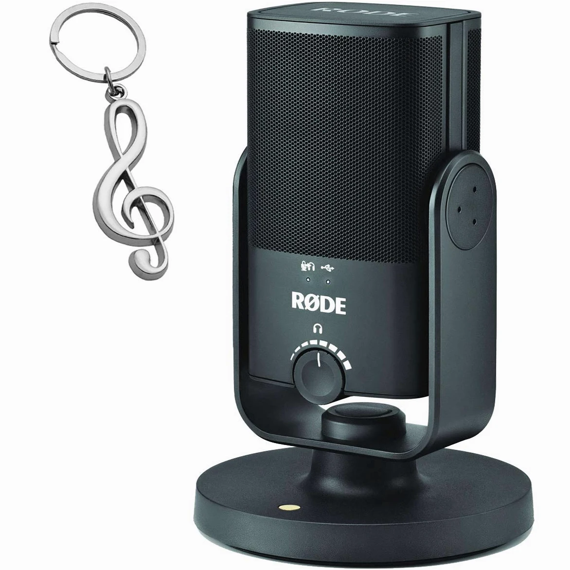 Rode NT-USB mini mikrofon USB + keepdrum klucz wiolinowy zawieszka