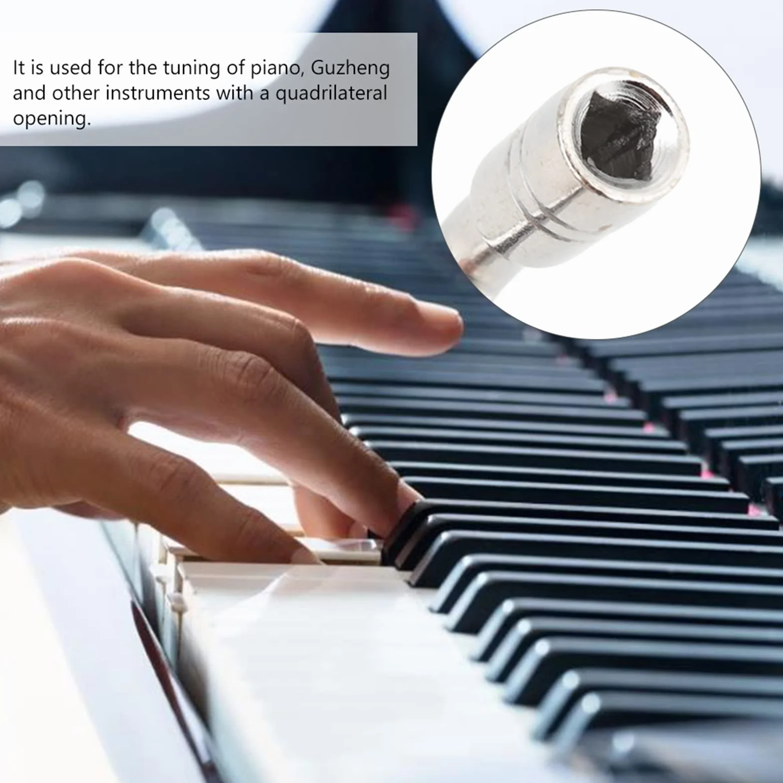 Alomejor Piano Tuning młotek sznur klucz tuningowy kształt L wewnętrzny 4 narożniki design uchwyt pianino Tuning młotek zestaw bezgłośny 1 szt.