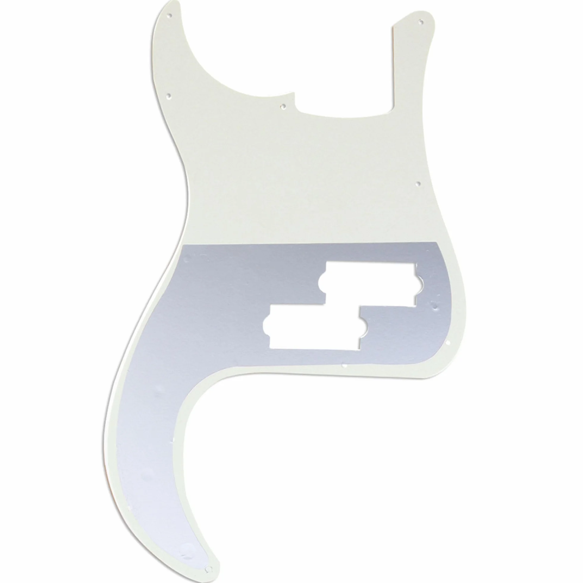 Musiclily Pro 10 Otworów P Bass Pickguard Maskownica do Gitary Basowej 4-strunowy Fender Japan Precision Bass, 3-warstwowy Kość Słoniowa