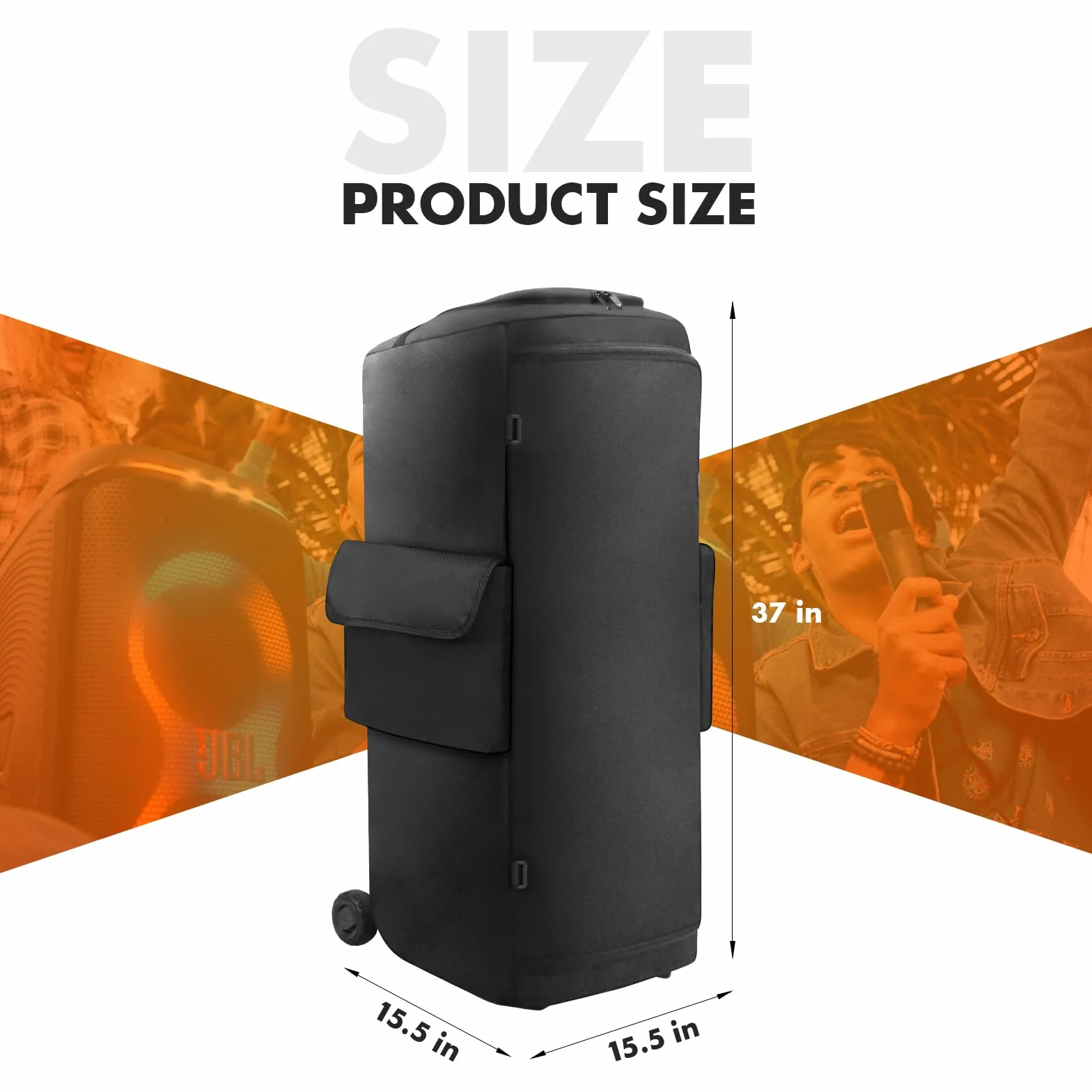 Etui OURHZTB do głośnika JBL PartyBox 720, przenośny głośnik na imprezy, osłona przeciwpyłowa do podróży, etui ochronne do przechowywania z kieszonkami na JBL PartyBox 720 i akcesoria