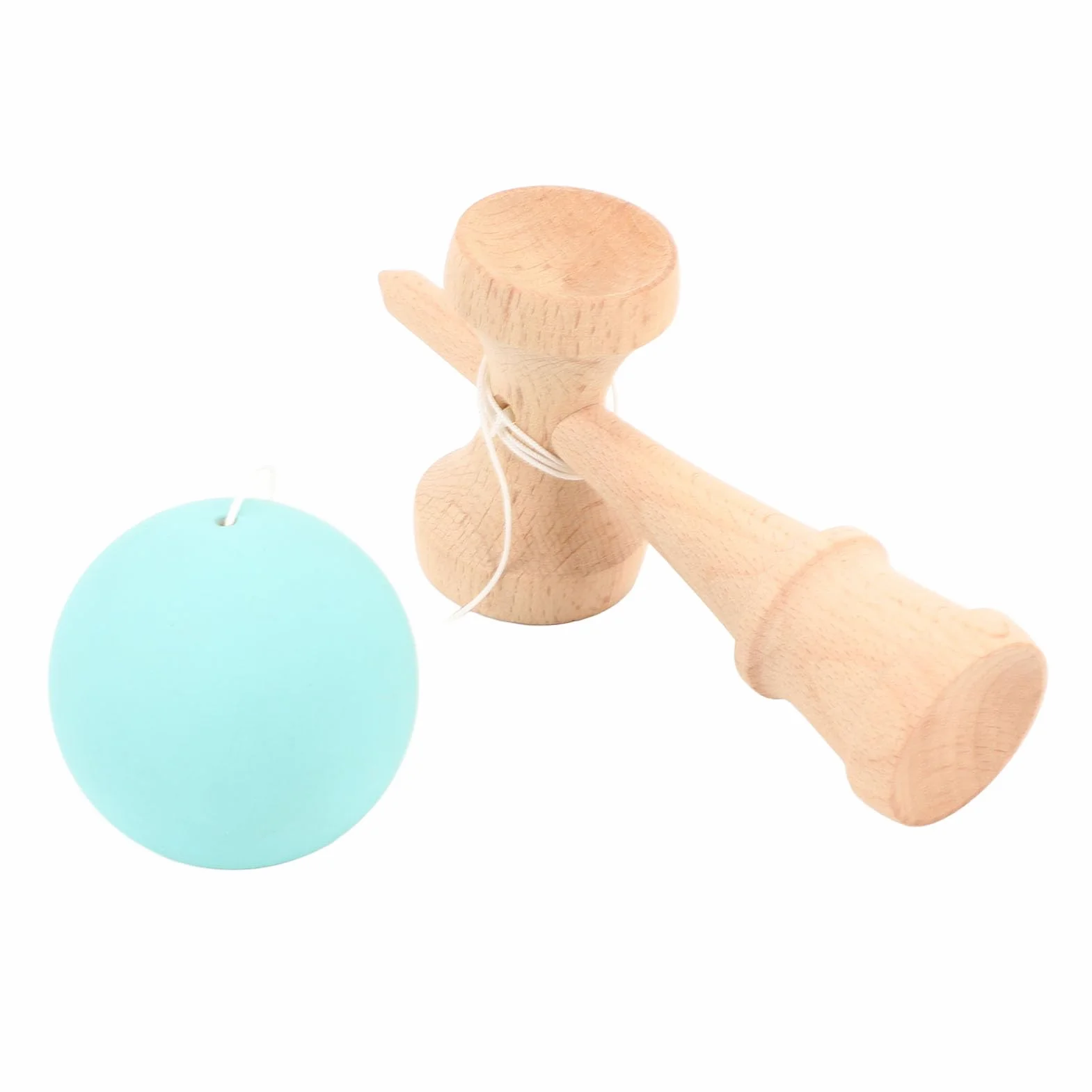 Kendama Toy, Wooden Catch Ball, Portable, Poprawia koordynację Oka Dłoni, ze Sznurkiem, do Wewnątrz i na Zewnątrz (PURPLE) (GREEN)