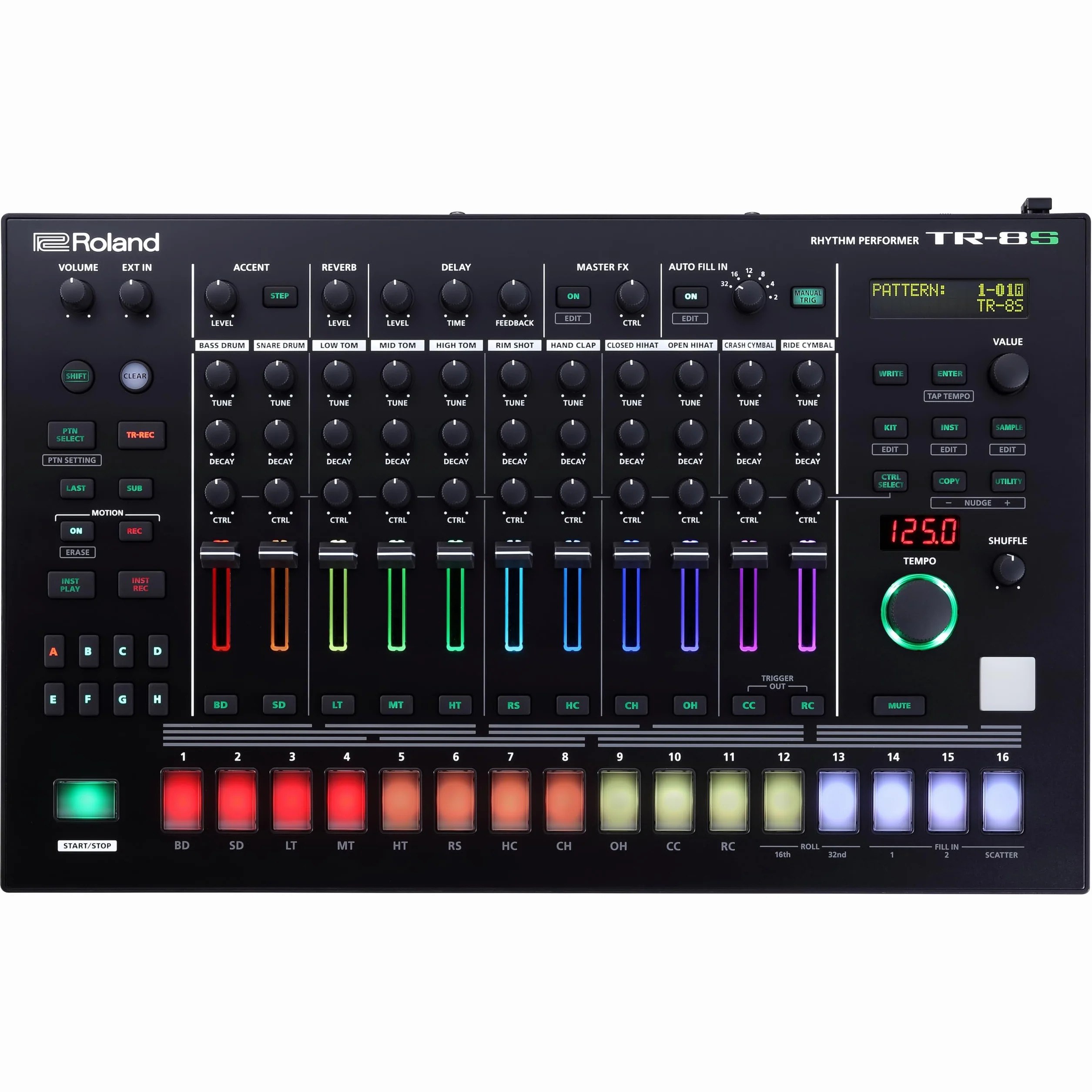 Roland TR-8S Rhythm Performer | Zaawansowany Automat Perkusyjny z Klasycznymi Brzmieniami Perkusyjnymi TR, w tym TR-808, TR-909, TR-707, TR-727, TR-606 i CR-78 | Technologia ACB | 128 Zestawów