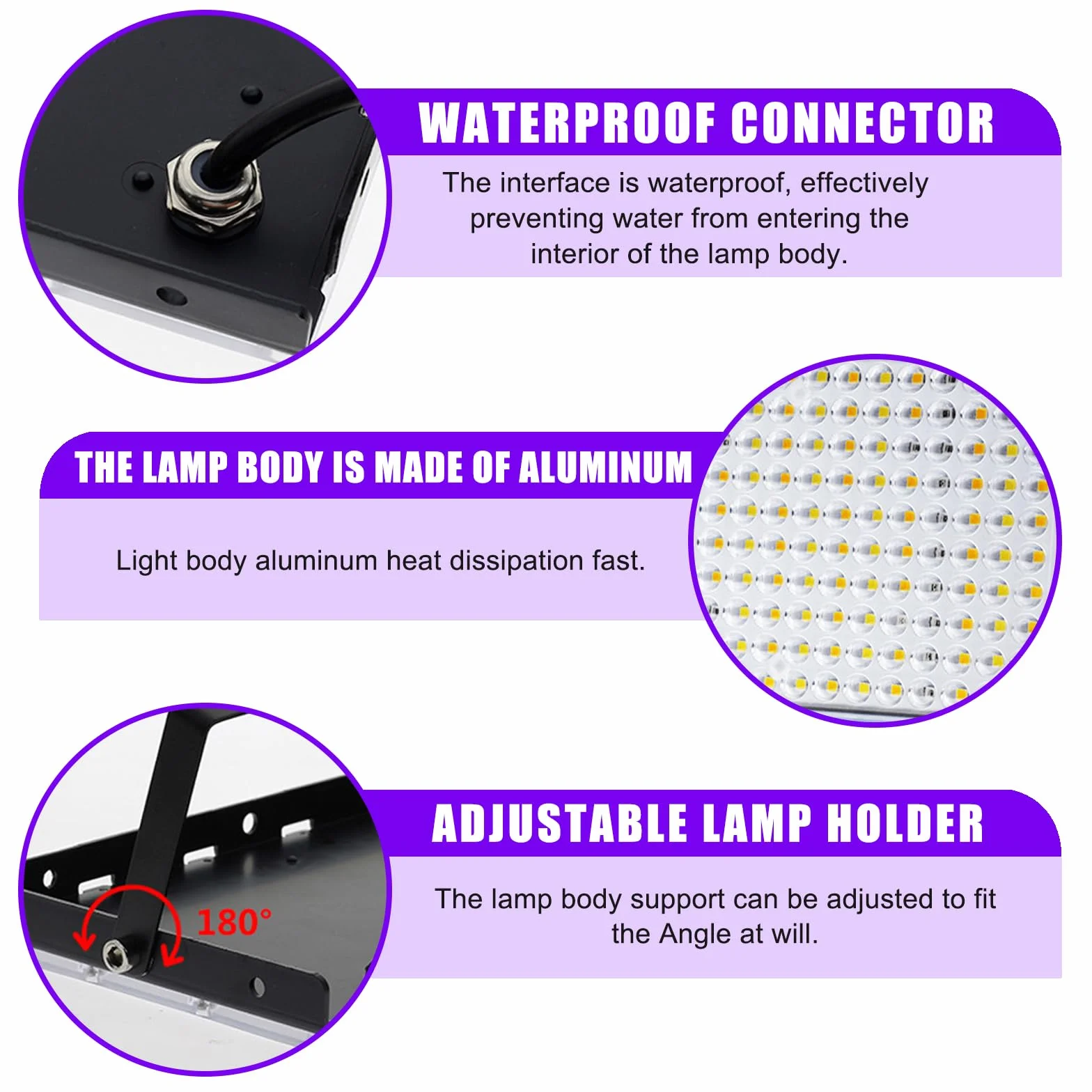 BAIFULAI Reflektor UV z czarnym światłem 200 W, 216 diod LED, klasa wodoszczelności IP65, czarne światło z wtyczką, na dyskotekę, imprezę, oświetlenie sceniczne, dekoracja Halloween, akcesoria