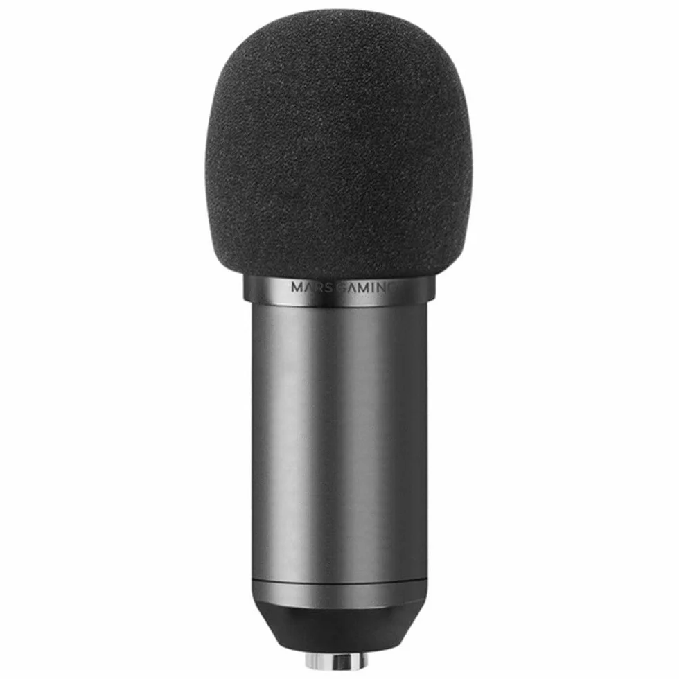 Mars Gaming MMICPRO, mikrofon USB do komputera, kondensator, strumieniowanie ultra-wysokiej rozdzielczości, ASMR, czarny