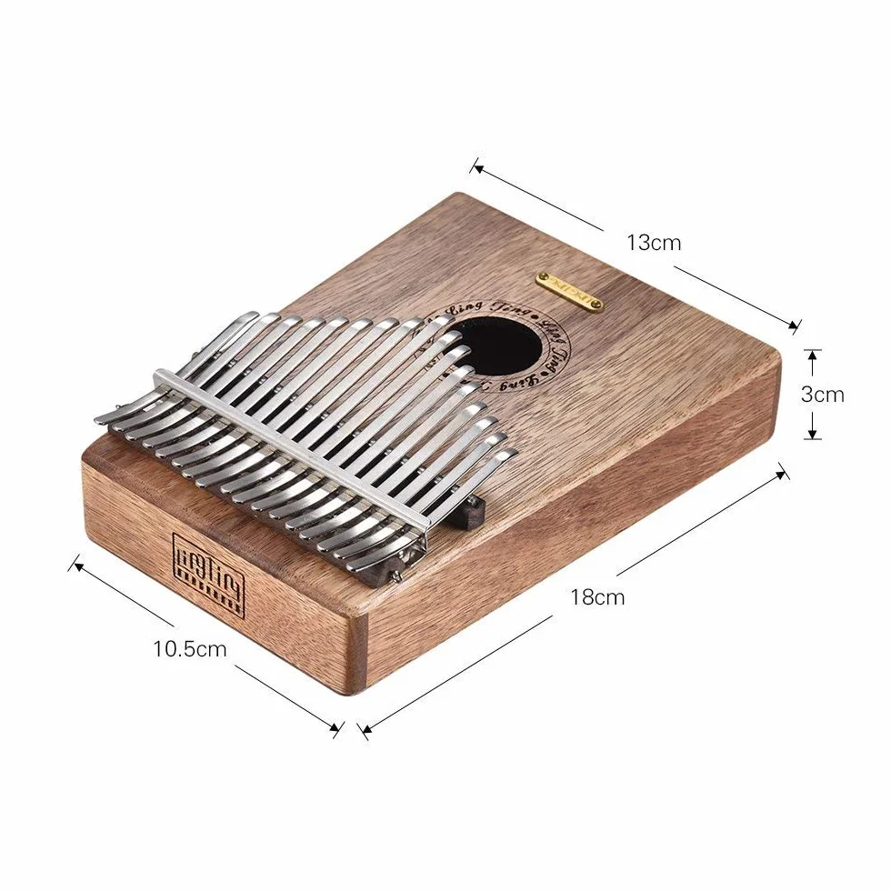 LingTing kalimba LT-K17S 17-klawiszowy kalimba pianino Mbira Sanza Swartizia Spp lite drewno prezent muzyczny (bez eq)