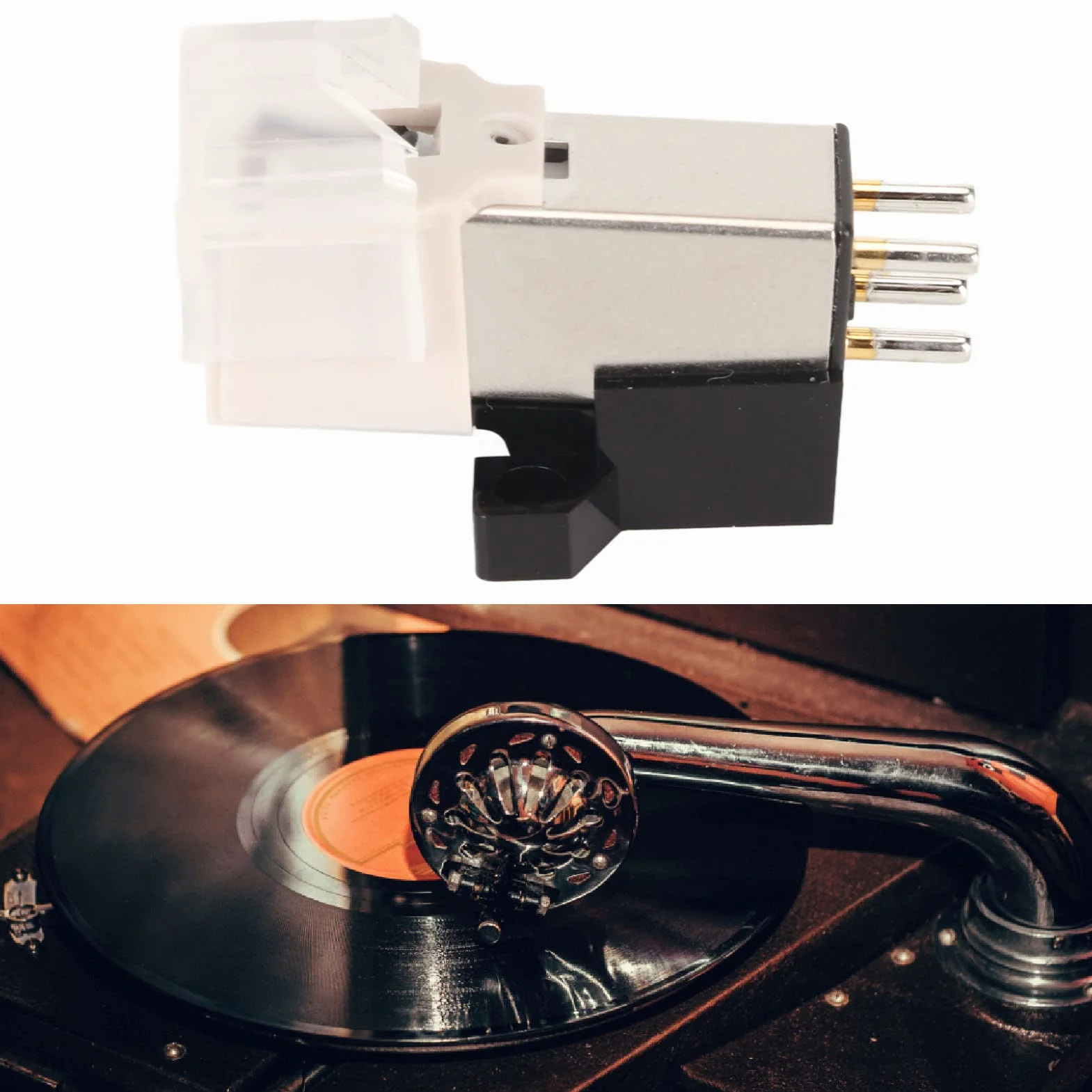 AT3600L Rysik z Wkładem Magnetycznym, Wymienny Wkład Gramofonowy o Wysokiej Dokładności do Gramofonu Winylowego LP Fonograf, Stereofoniczny Odtwarzacz Płyt Winylowych Wymiana Igły