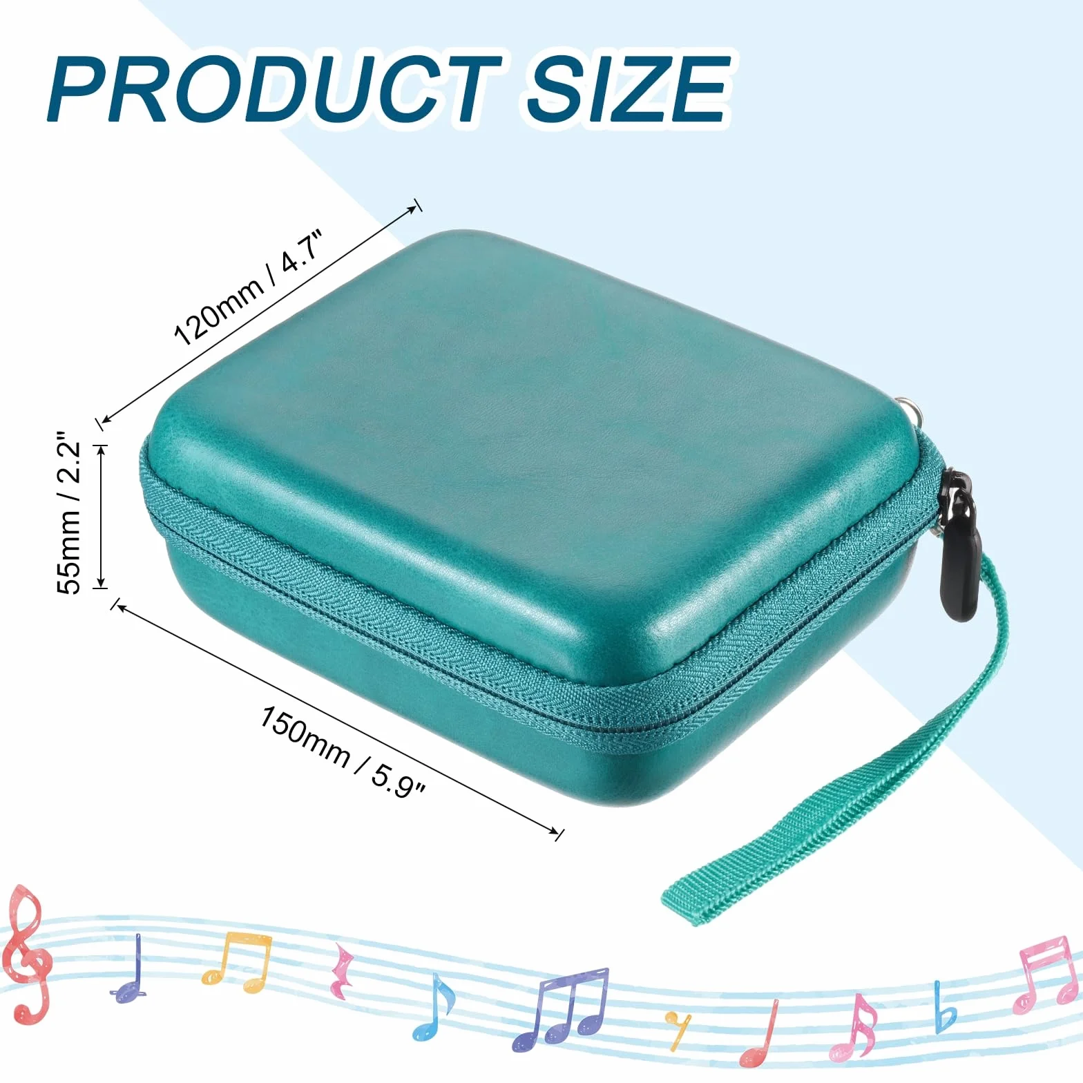 QUARKZMAN Etui na plektra do gitary ze sztucznej skóry PU Akustyczna Elektryczna Gitara Plektro Torba Granatowa