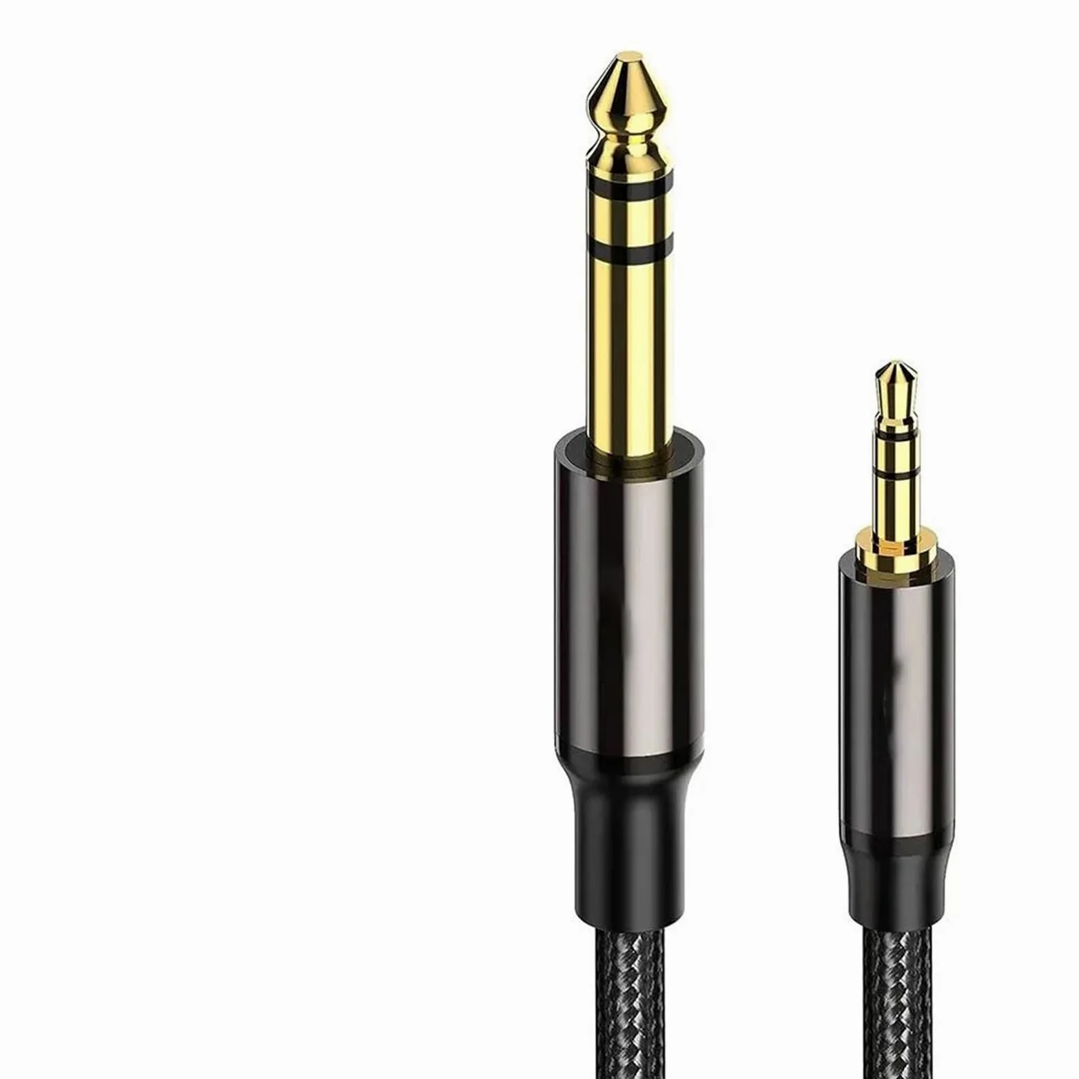 Pro Audio kabel Kabel Stereo 1/4 Męski Na 1/8 Męski TRS Dwukierunkowy Kabel Jack Do Słuchawek Gitary Miksera Laptopa Wzmacniacza(Pack of 3,8m)