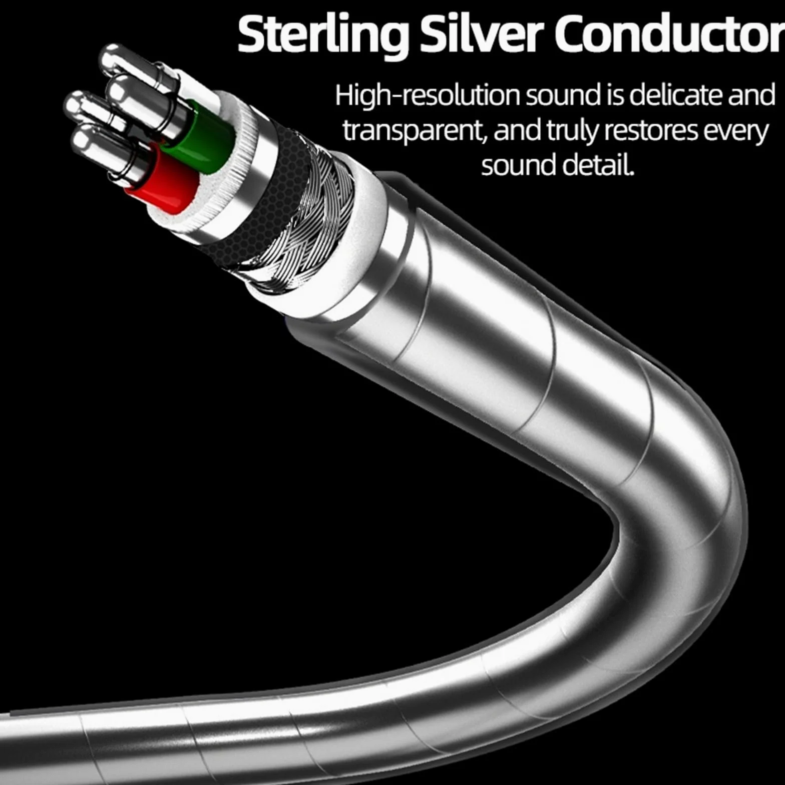 Zbalansowany kabel audio HiFi 4,4 mm na 2 RCA męski srebrny kabel Hi-end 2,5/4,4 mm Jack do 2 RCA do wzmacniacza głośnikowego do słuchawek (kabel 2,5 mm do 2RCA, 5)