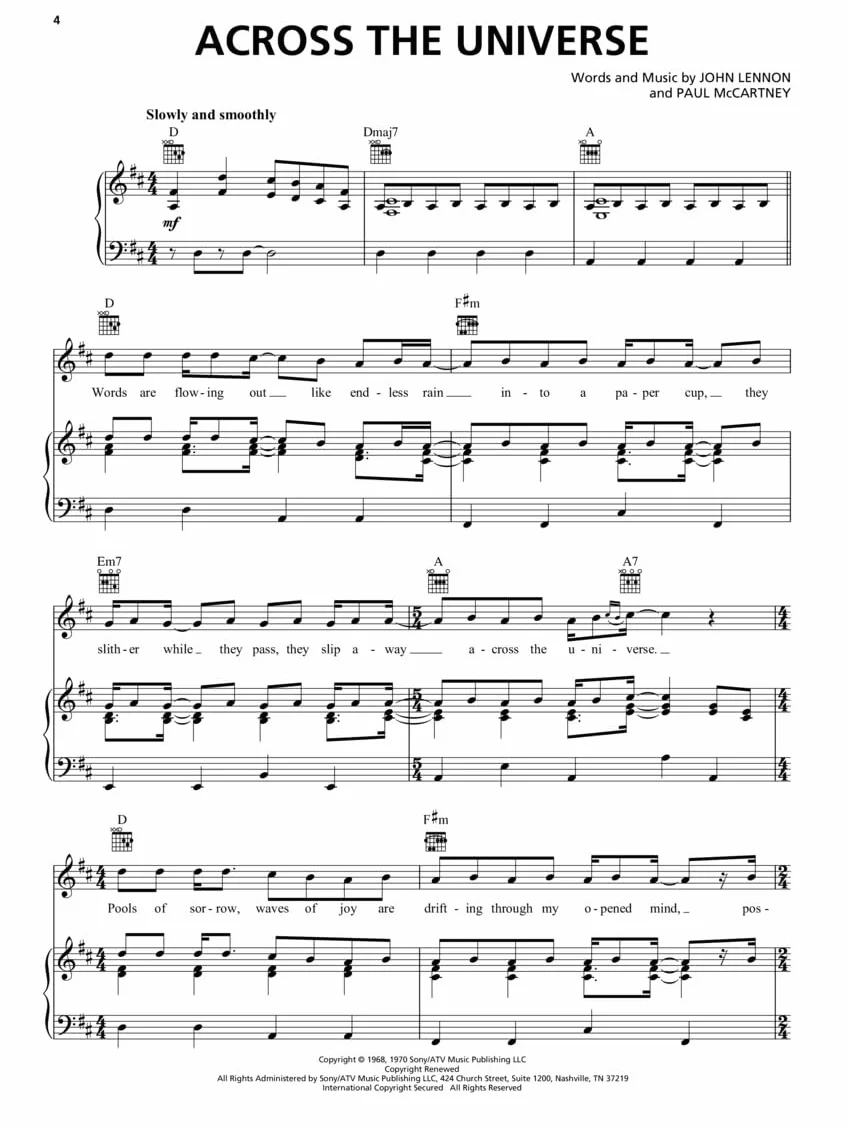 The beatles sheet music collection - piano, voix & guitare - 105 titres & 440 pages