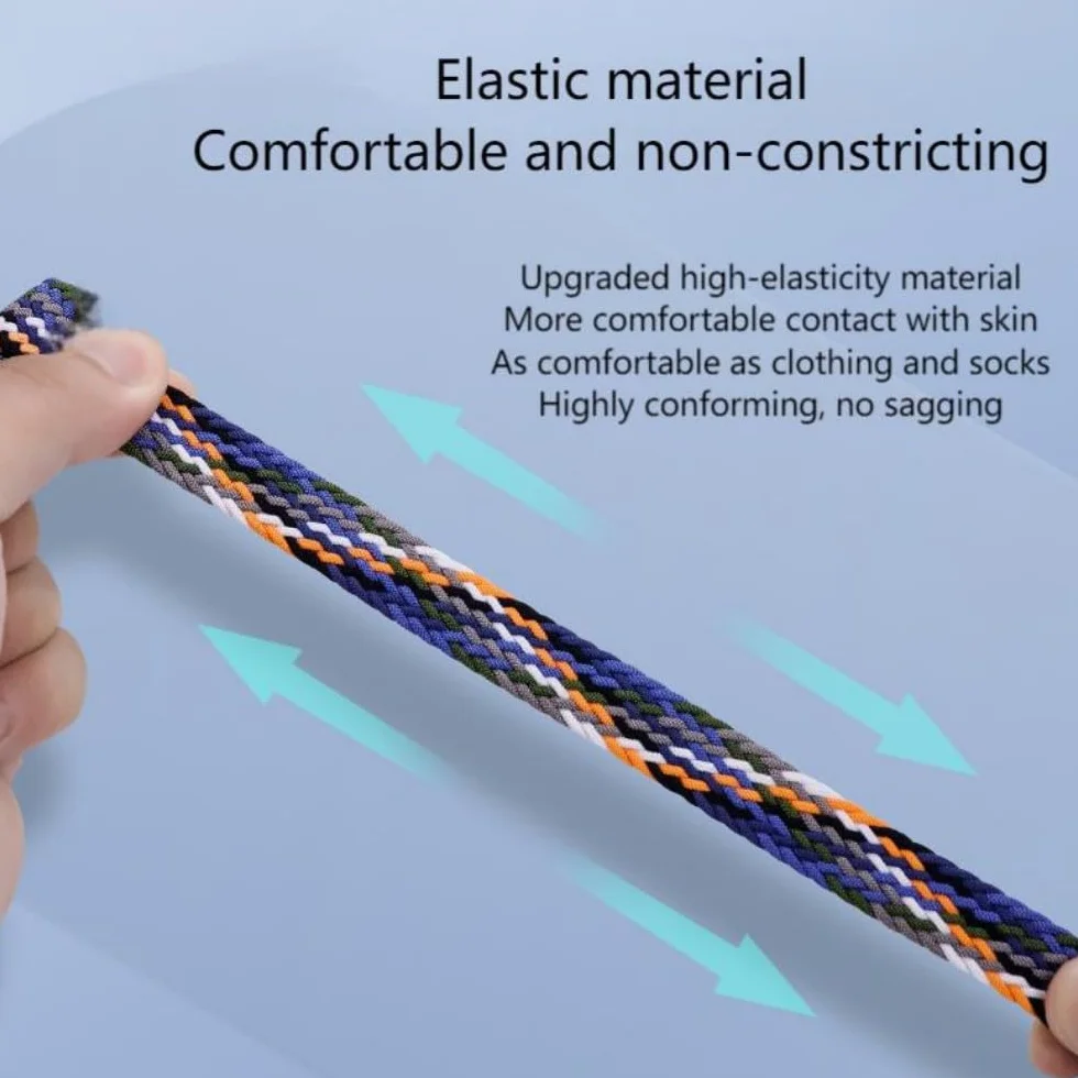 Pleciona bransoletka zastępcza, kompatybilna z Xiaomi Mi Band 7/6/5/Smart Band 4/Band 3/NFC/Amazfit Band 5, elastyczny, nylonowy, akcesoria, miękki materiał, pasek do zegarka dla kobiet i mężczyzn