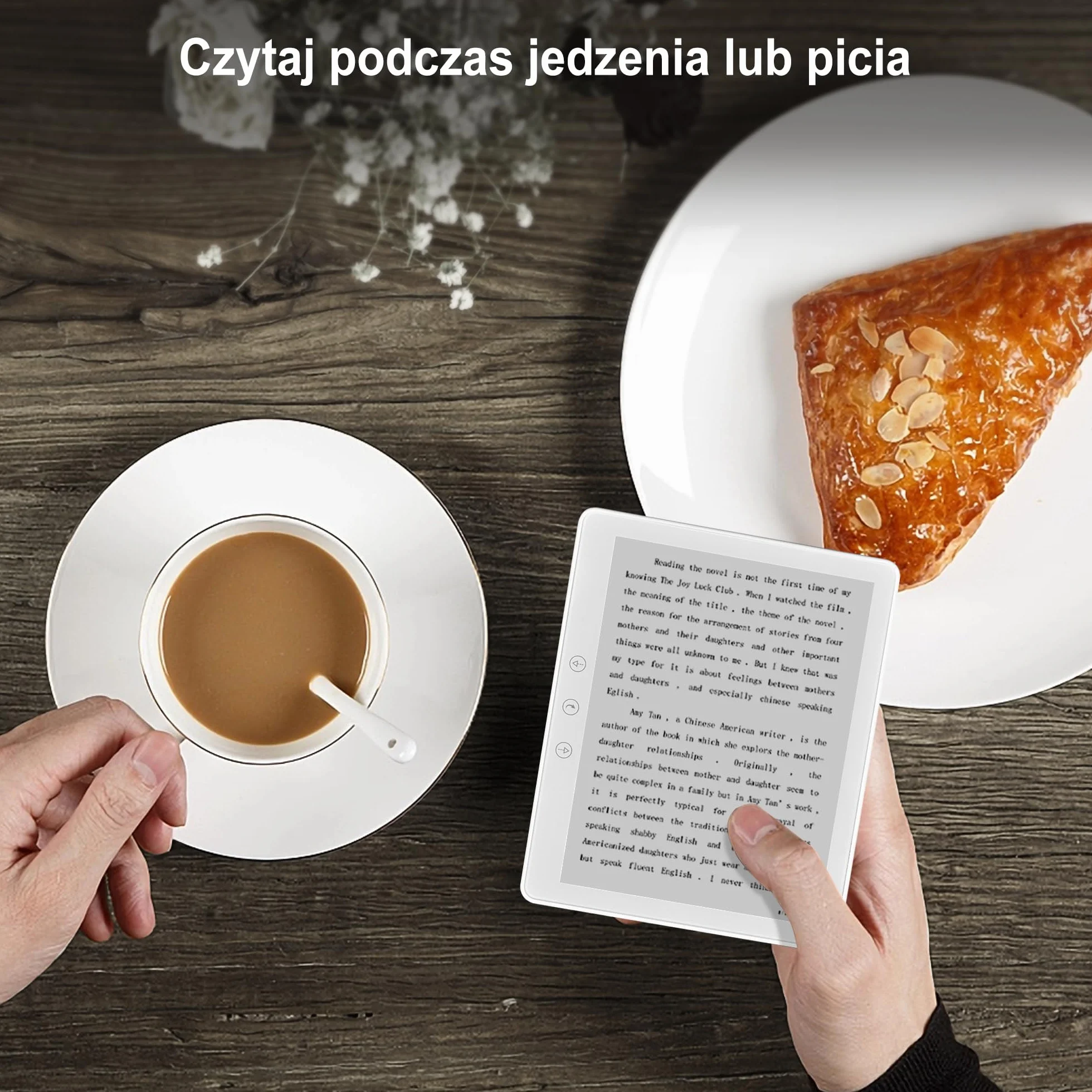 Veidoo 5.8 Cala Czytnik Książek Elektronicznych, Ekran Dotykowy HD, Technologia Carta E-Ink, 32GB ROM, WiFi, Długa Żywotność Baterii (Biały)