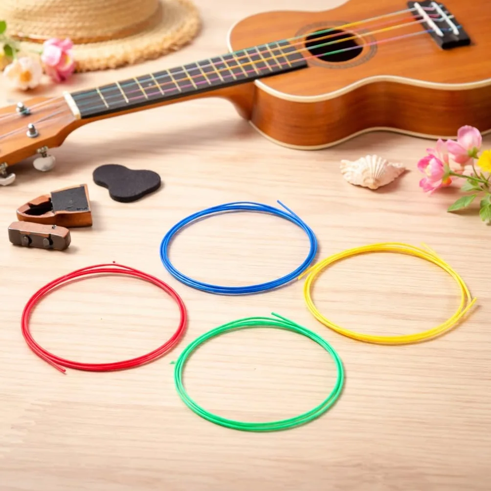 Ukulele Strings kolorowe ukulela, struny nylonowe do wymiany
