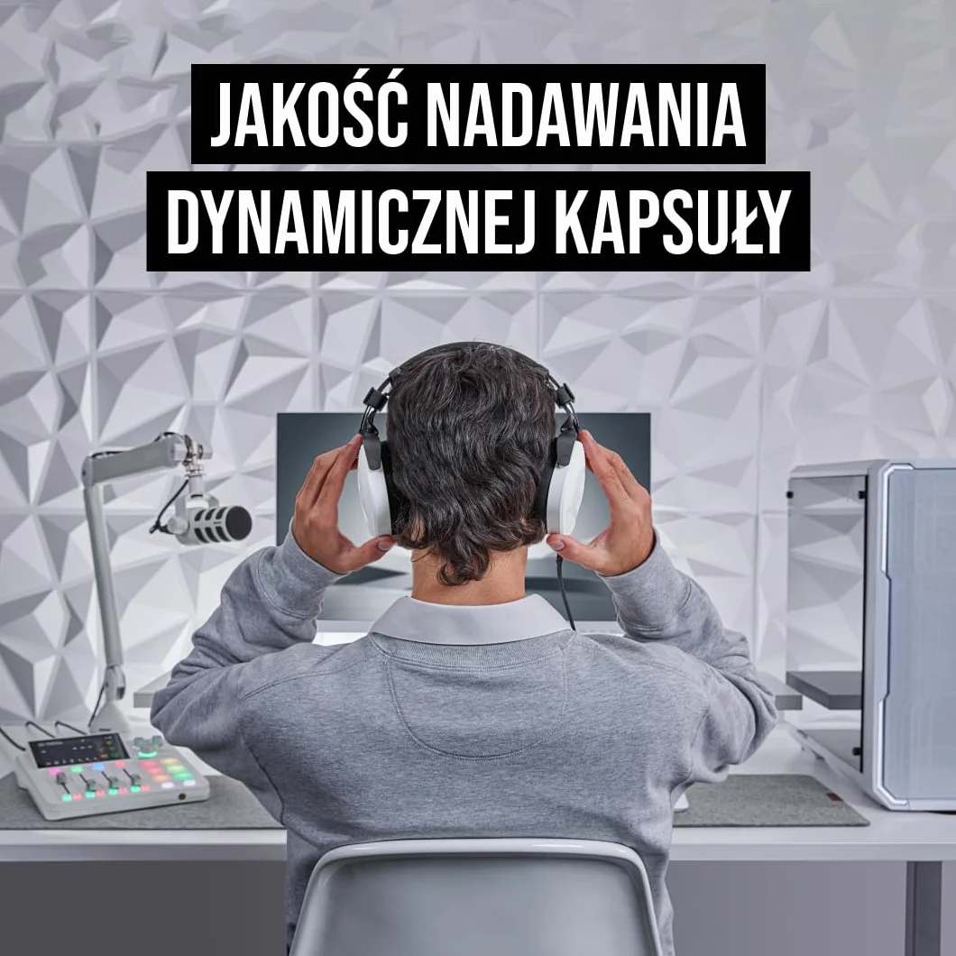 RØDE PodMic USB Dynamiczny Mikrofon Nadawczy XLR USB do Podcastingu Streamingu Biały