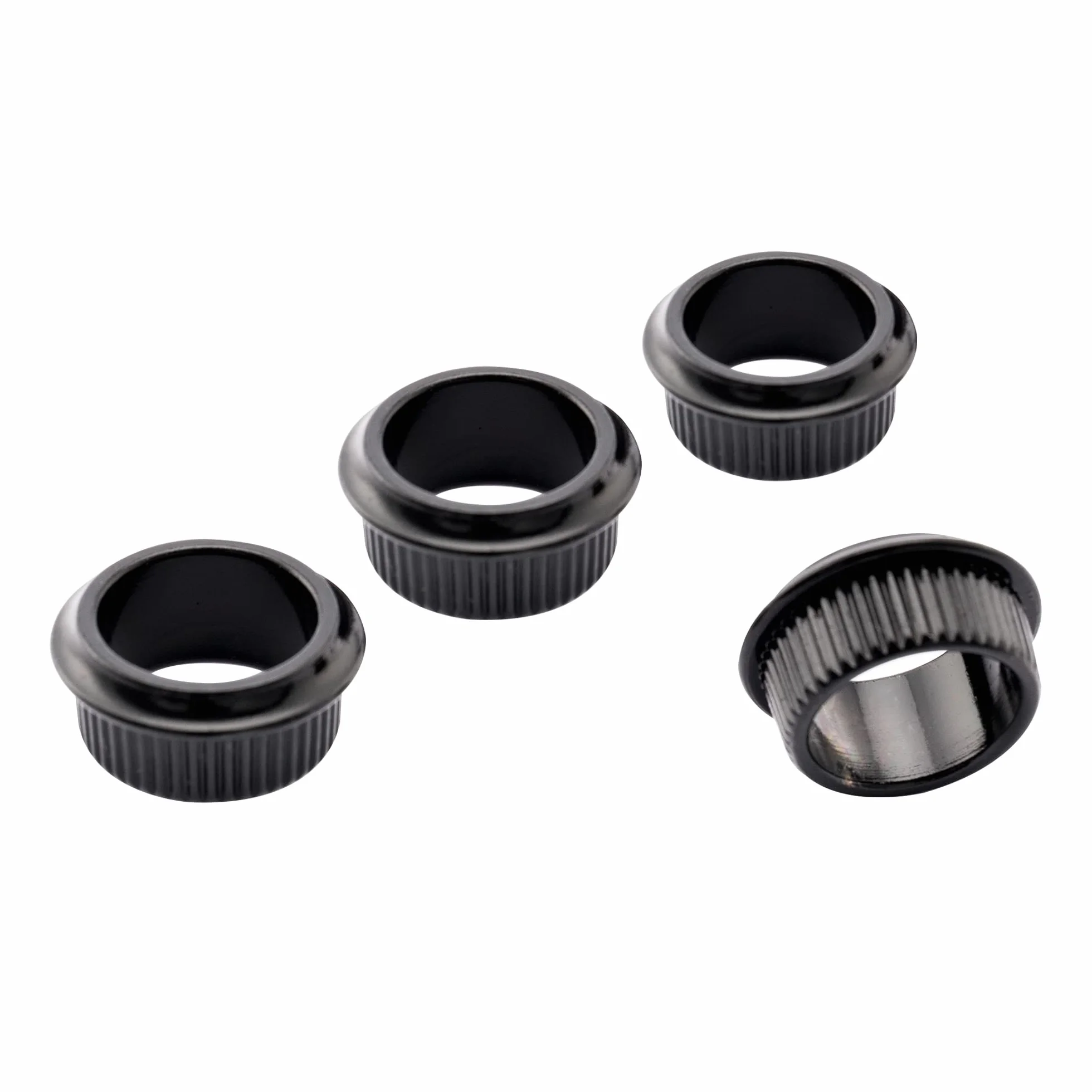 Musiclily Pro 18mm Tulejki Kluczy do Basu Elektrycznego stylu Otwartym Klucze, Czarny (4 szt.)