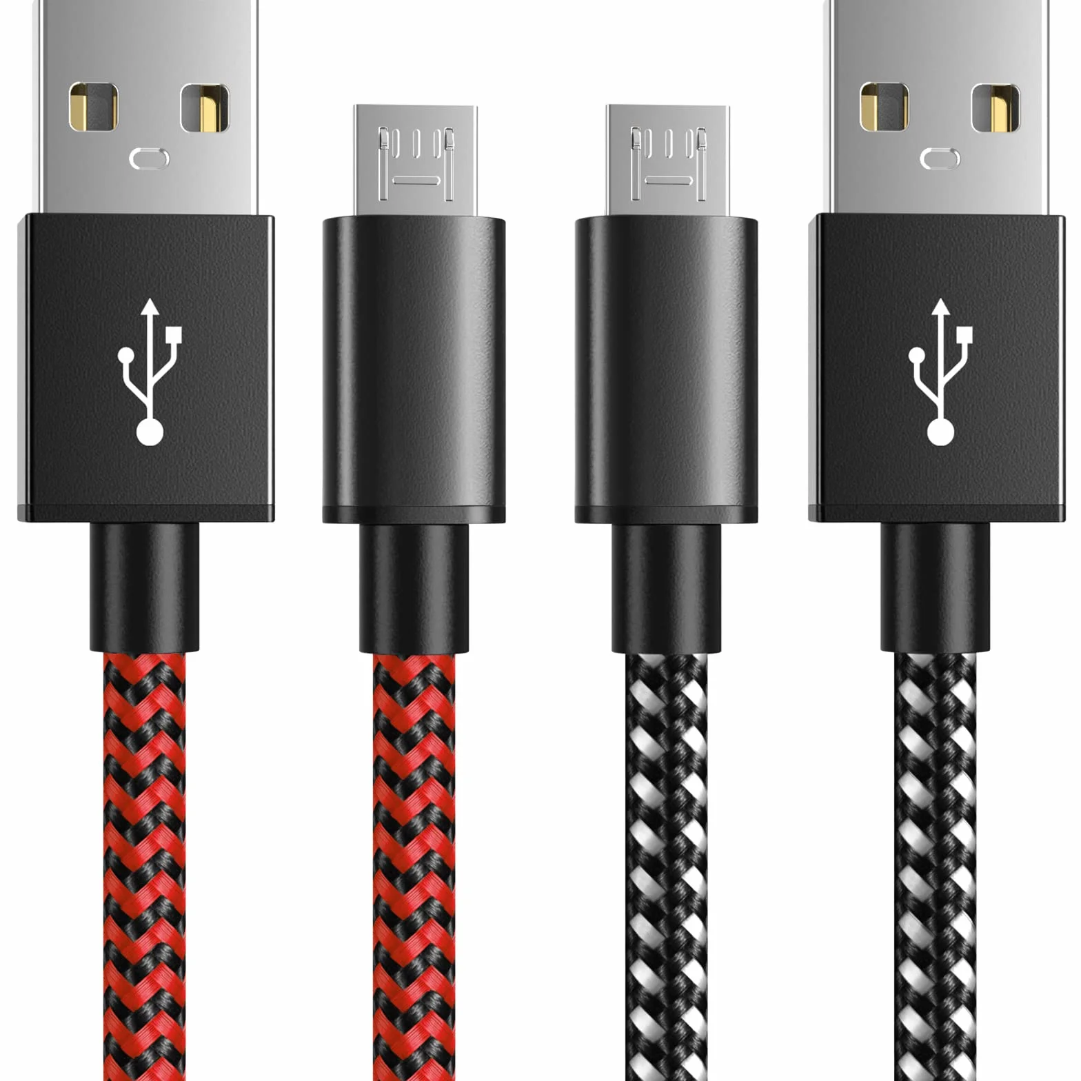amLifestyle zestaw 2 nylonowych kabli do ładowania PS4, kabel micro USB, kabel do ładowania micro USB, kabel kontrolera, kabel USB do Microsoft Xbox One/One S, kontroler PS4