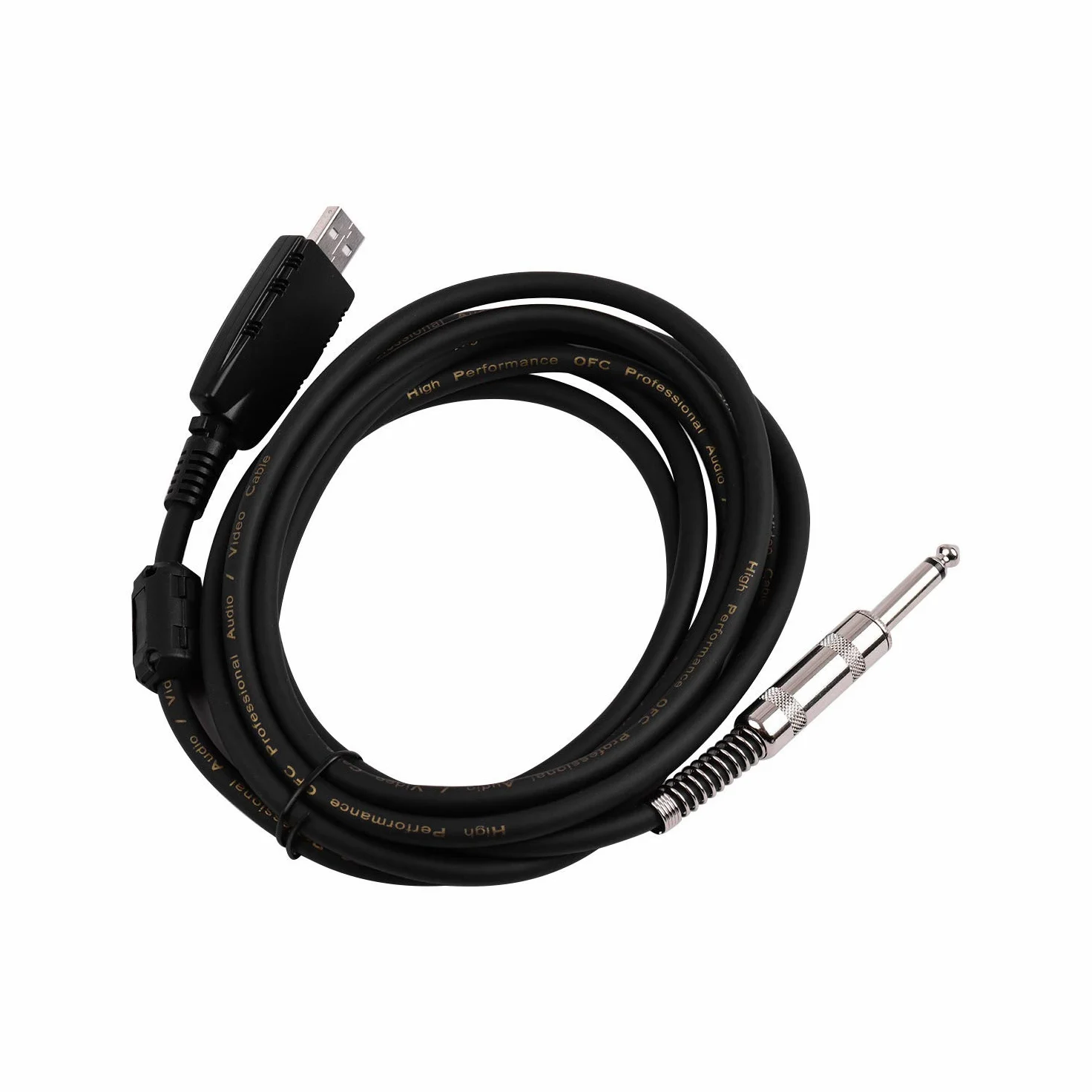 Kabel Rocksmith Real Tone USB typu a męski na 6,35 mm mono Przewód do gitary elektrycznej Profesjonalna gitara do komputera USB Zgodny z systemem operacyjnym Os X 10.9 lub nowszym