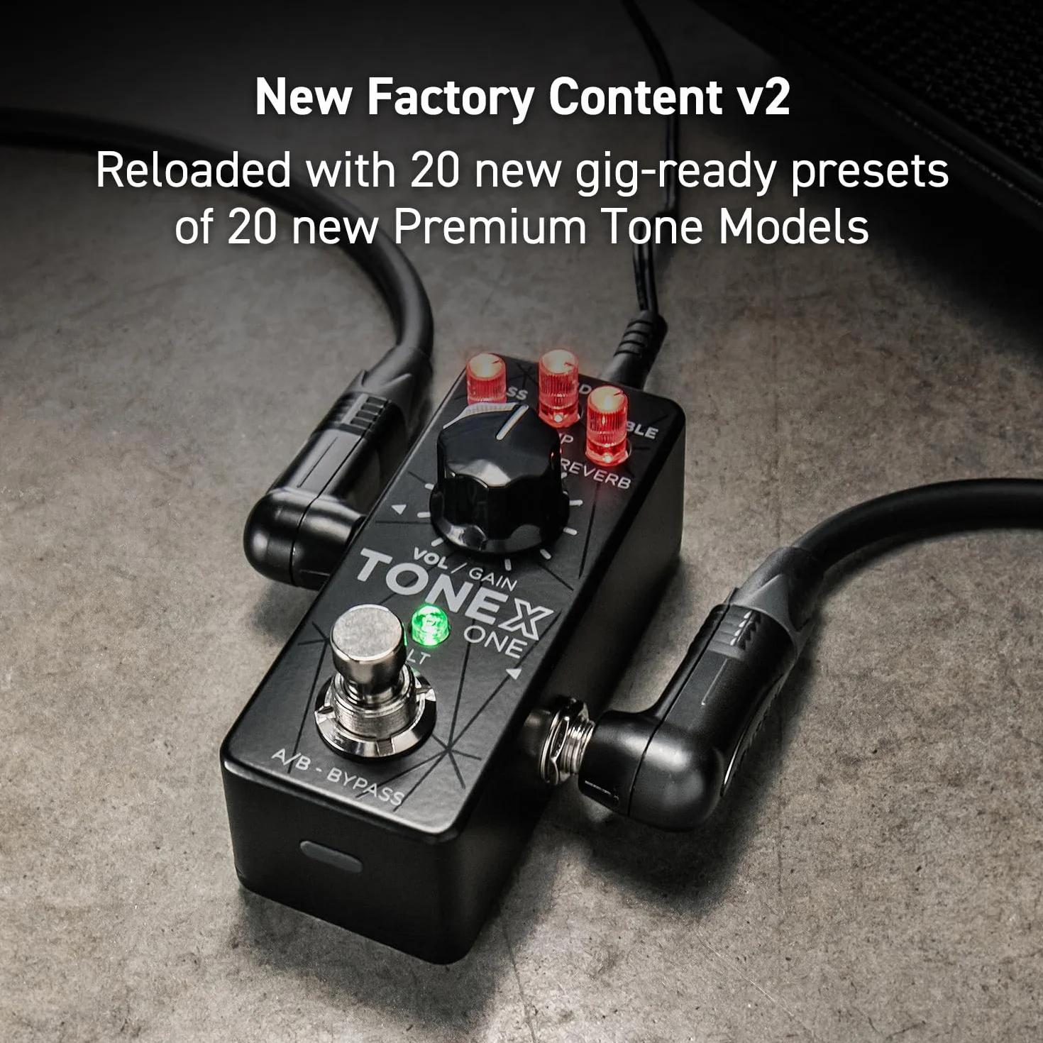 IK Multimedia Mikropedał TONEX One AI MultiFX: model tonowy dowolnego wzmacniacza gitary elektrycznej, gitarowy, zniekształceń, overdrive lub inne efekty gitarowe