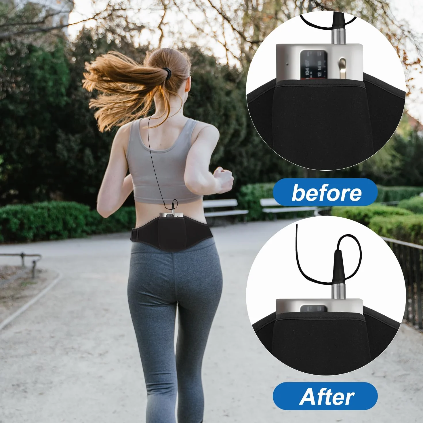 2 szt. Zestaw Paska Mikrofonu, Czarny Pasek Mikrofonu Instruktor Fitness Zestaw Mikrofonu z Regulowana Talia z Neoprenowym Paskiem Pochlaniajacym Pot Pokrowiec na Pasek Mikrofonu do Teatru