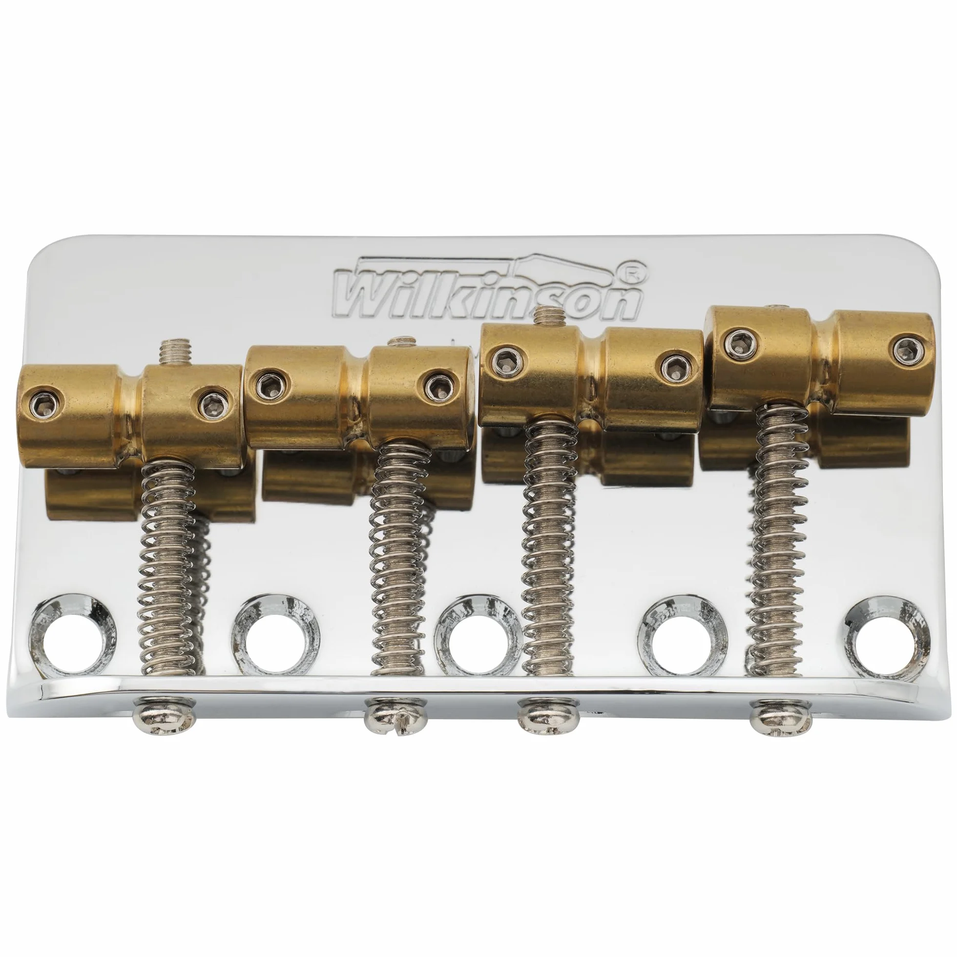 Wilkinson WBBC Vintage 4-strunowy mostek basowy mosiężne siodełka do Fender Jazz Precision Bass, chrom