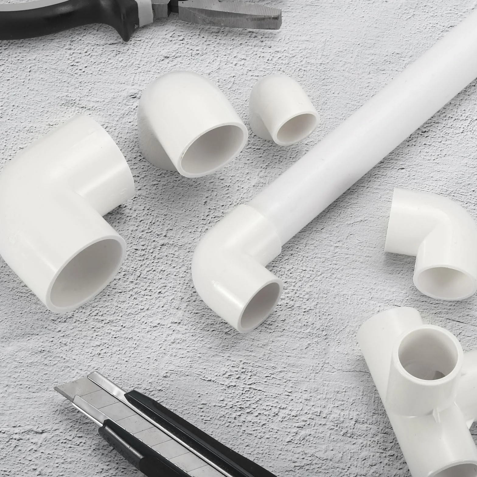 QUARKZMAN 20 mm, 6 sztuk złączek rurowych z PCW, 90 stopni, złącze redukcyjne, złączka rurowa, złącze rurowe, adapter do ogrodu, gospodarstwa rolnego, nawadniania, armatury wodnej, kolor szary
