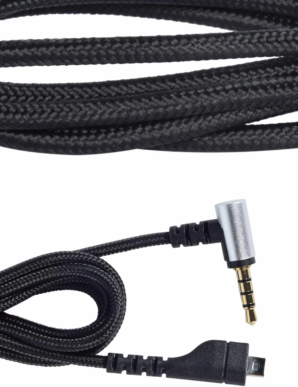 1,2 M / 2 M Kabel Wideo Zamienny Kabel Black Bears do Zestawu Słuchawkowego do Gier Dla Arctis 3 Arctis 5 Arctis 7 Arctis Pro