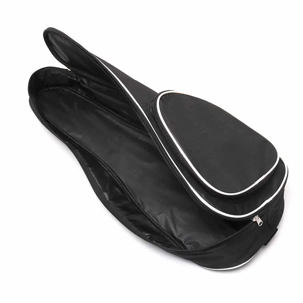 Kisbeibi Plecak Etui Czarna Tkanina Oxford Przechowywanie Odporna Na Wstrząsy Torba Ukulele, Czarny, 21 inch
