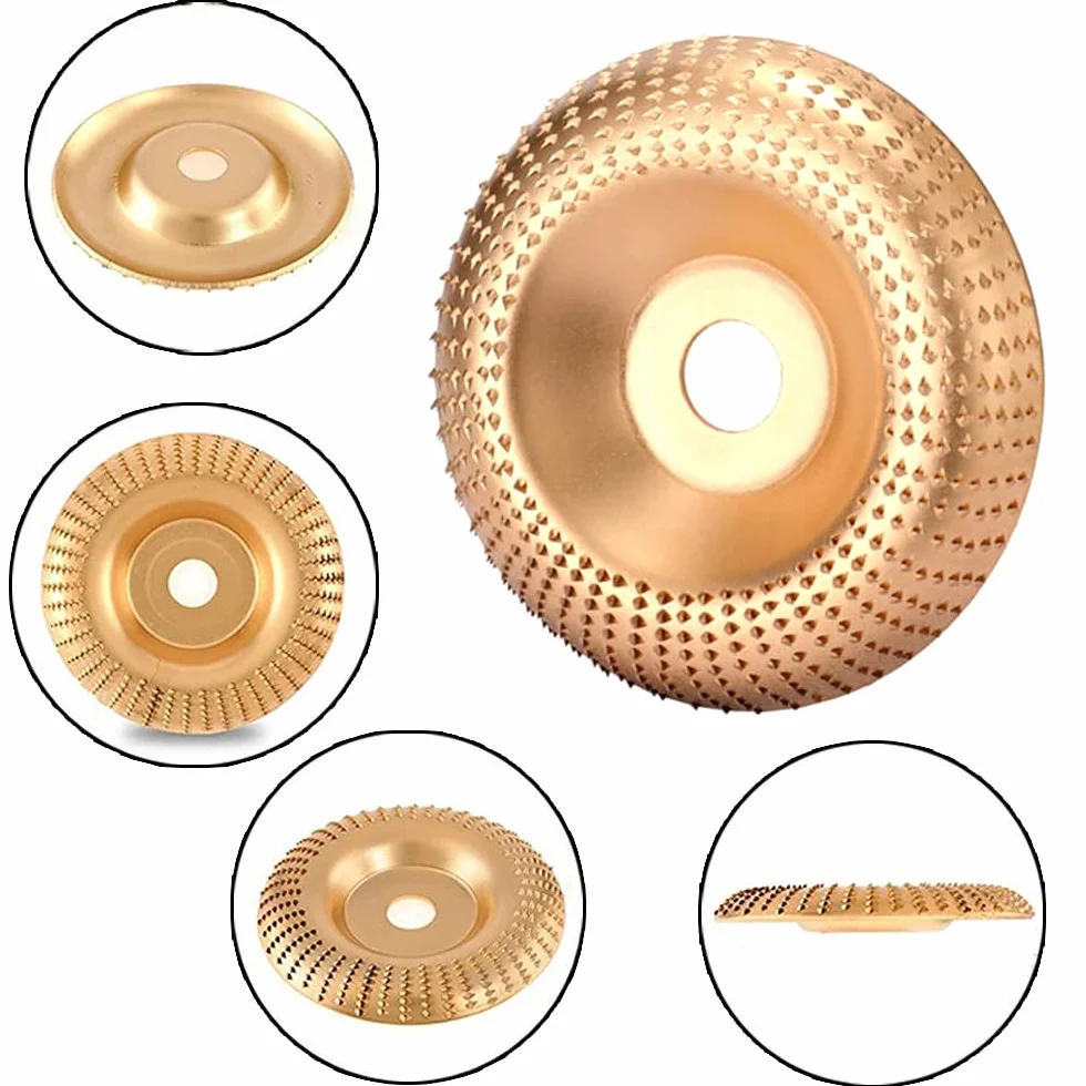 ASNOMY 2 Szlifierka do drewna Ø 125 mm x 22 mm, drewniana tarcza ścierna, koła do szlifierki kątowej 125 mm, tarcze do szlifowania drewna z węglika wolframu do kształtowania, szlifowania i cięcia
