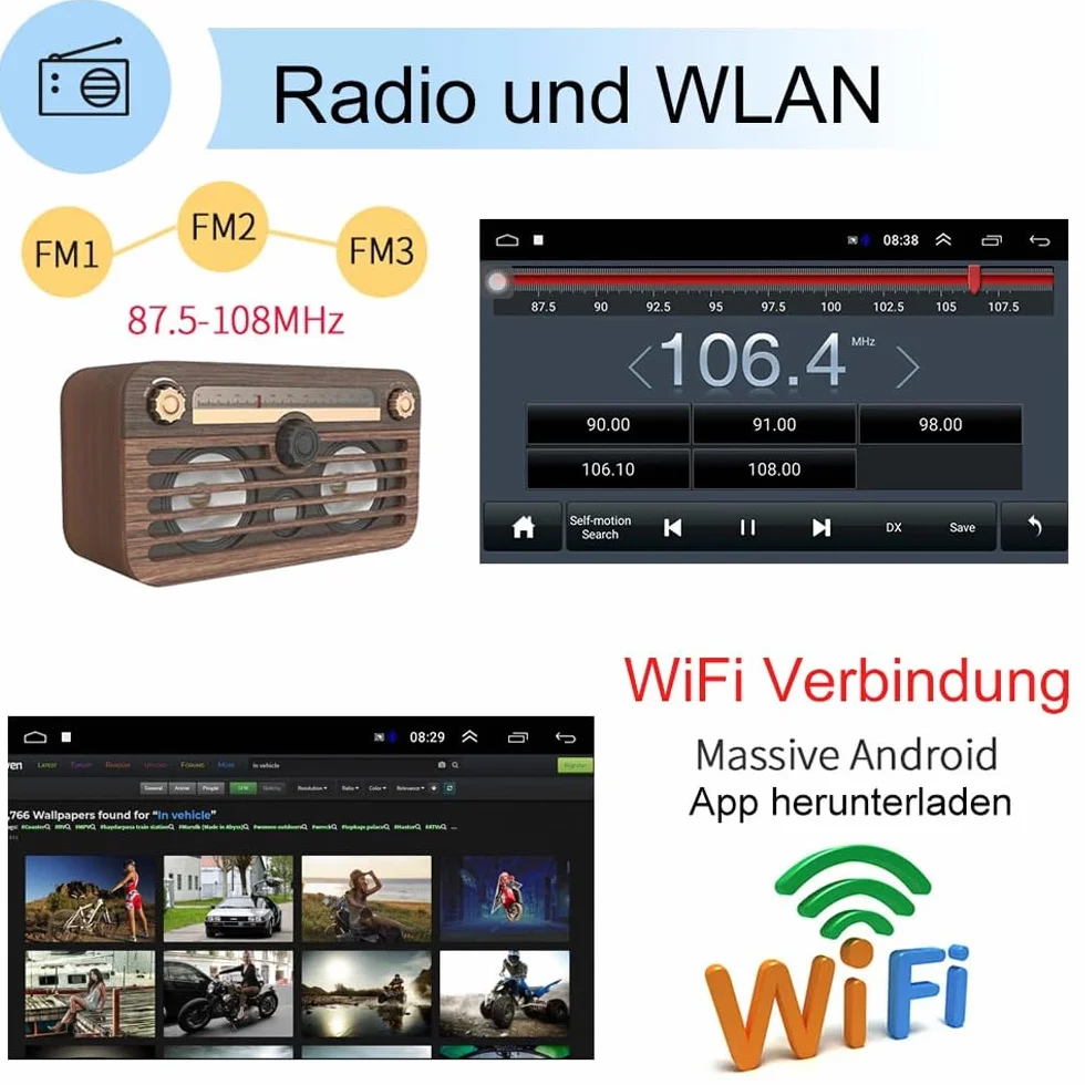 4 + 64 G Android 13 radio samochodowe do T6 Transporter Multivan 2016-2022 Carplay, ekran dotykowy o przekątnej 9 cali, bezprzewodowy Carplay, Android Auto Radio, Bluetooth, WiFi, GPS, HiFi RDS, FM