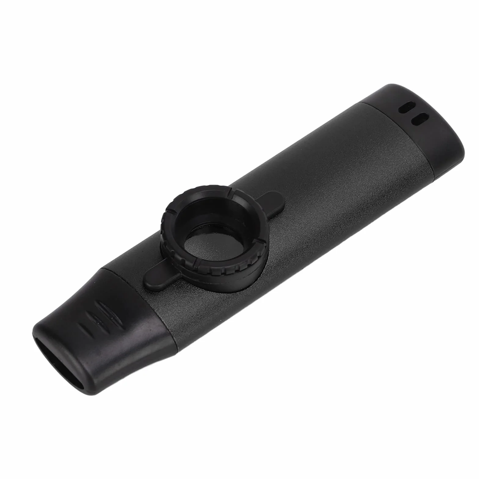 Kazoo Regulowany Ustnik z żywicy Metalowe Instrumenty Muzyczne Kazoos z Membranami Fletu ze Smyczą(Czarny)