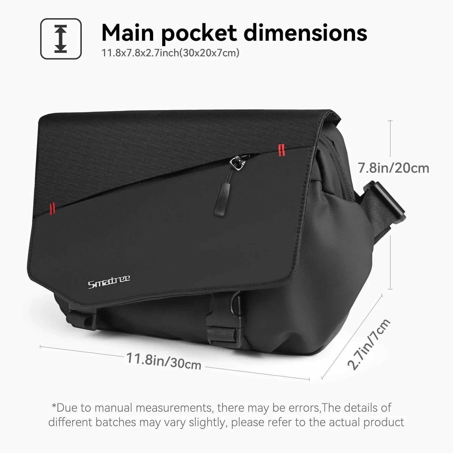 Smatree Crossbody torba na ramię do iPada Pro 11" / iPad Air 10,9", torba listonoszka na akcesoria elektroniczne, lekka, wodoodporna torba do przenoszenia
