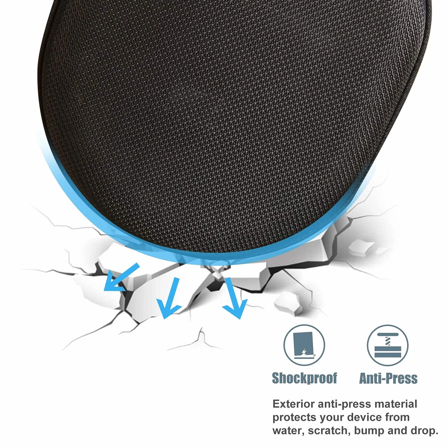 ProCase Etui na słuchawki do Sony WH1000XM5/ WH1000XM4/ WHXB910N/ WHCH710N/ WHXB900N/ Bose 700/ QC35 II zestaw słuchawkowy torba podróżna na bezprzewodowe słuchawki z redukcją szumów, twarda obudowa - czarna