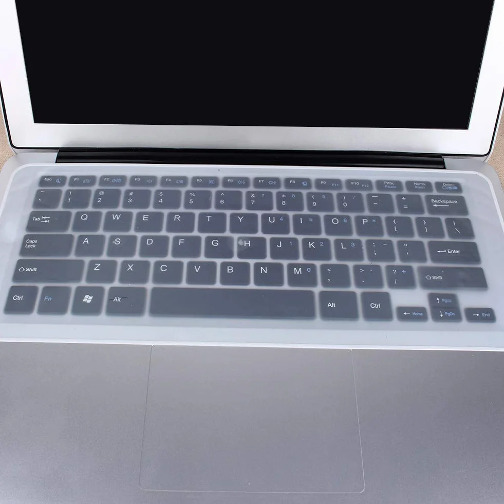 Uniwersalna Silikonowa Osłona Klawiatury na Laptopa 15-17 Cali, Ultra Cienka Przezroczysta Silikonowa Osłona Klawiatury Osłona Skóry, Wodoodporna, Pyłoszczelna, Nadająca się do