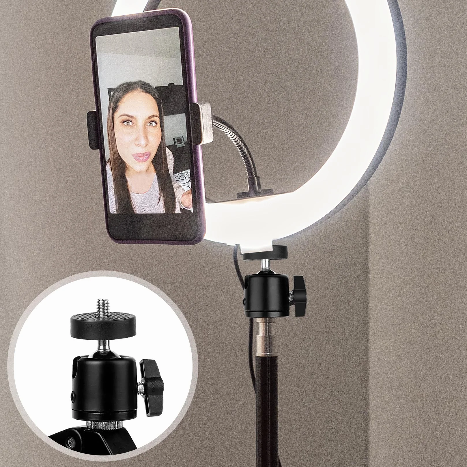 Zestaw do kamery Super Clamps, statyw z bardzo zaciskiem, stabilna głowica kulowa do statywu z adapterem gwintowanym 1/4" 3/8", Magic Arm Clamps Kulowa głowica statywu do aparatów, lamp błyskowych