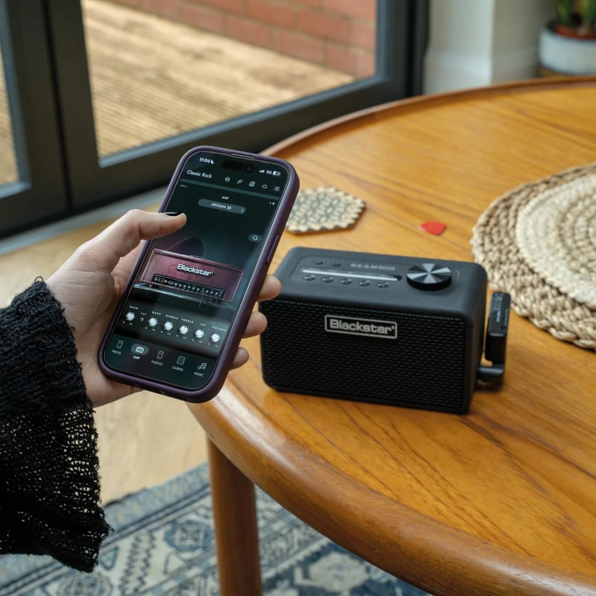 Blackstar Beam Mini Wzmacniacz Gitarowy Kompaktowy z NAM, Tone3000, Bluetooth, Bateria USB-C, IP66