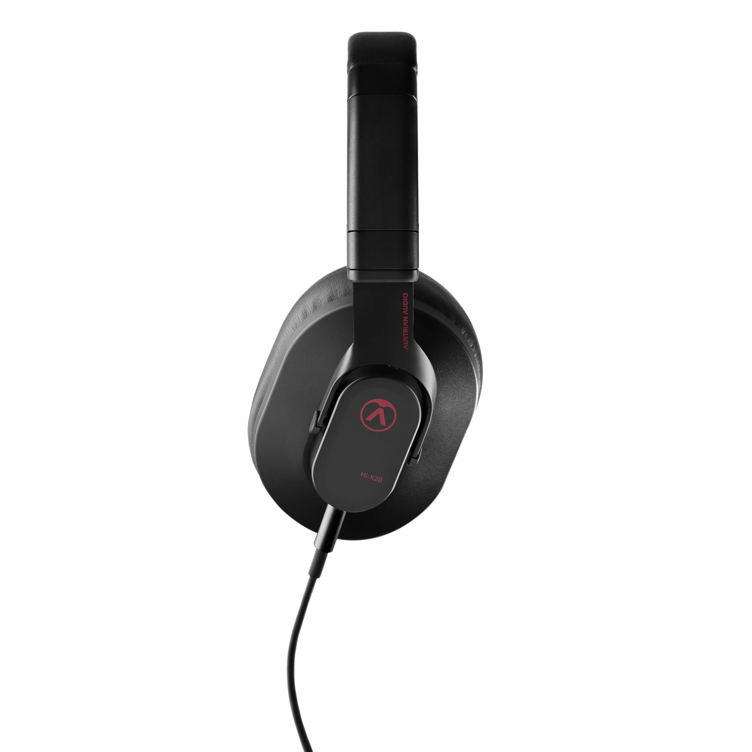 Słuchawki nauszne Austrian Audio Hi-X20, profesjonalne słuchawki (konstrukcja zamknięta, przetworniki Hi-X, nauszniki z pianki z pamięcią kształtu, składana konstrukcja, odłączany kabel), czarne