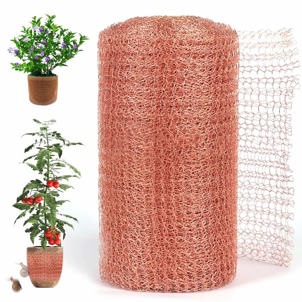 Taśma miedziana przeciw ślimakom, ogrodzenie ślimaków, drut miedziany, siatka miedziana, ochrona przed ślimakami, 12,7 x 15 m, ogrodzenie ślimaków, siatka miedziana, kołnierz ślimakowy, ochrona przed