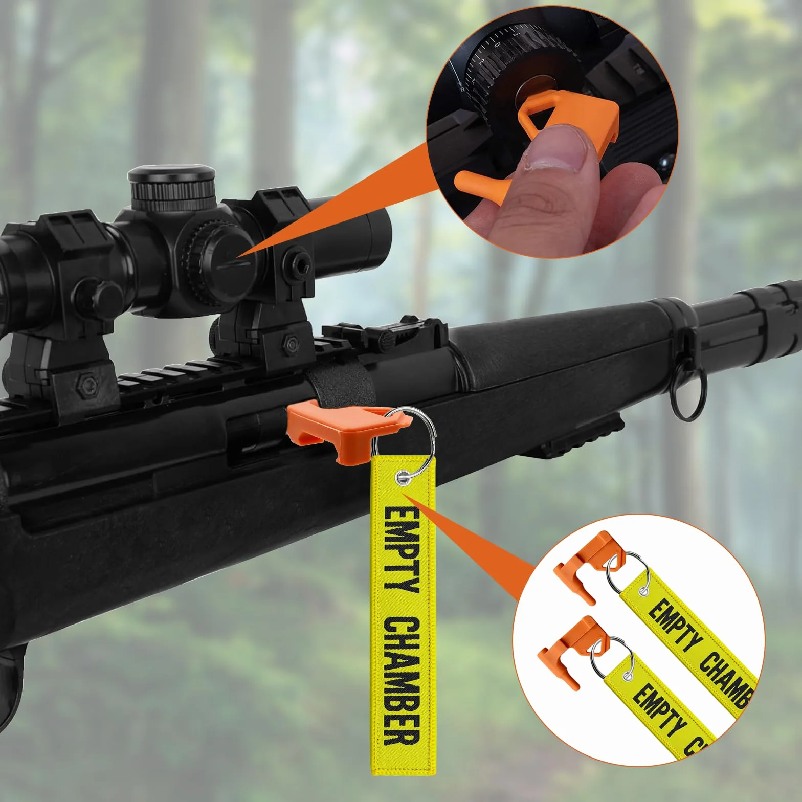 CONNECTION 5 sztuk Flaga bezpieczeństwa do komory pistoletu flaga bezpieczeństwa flaga bezpieczeństwa z 5 znacznikami breloki flagi bezpieczeństwa komora strzelby pistolet strzelba konkurs