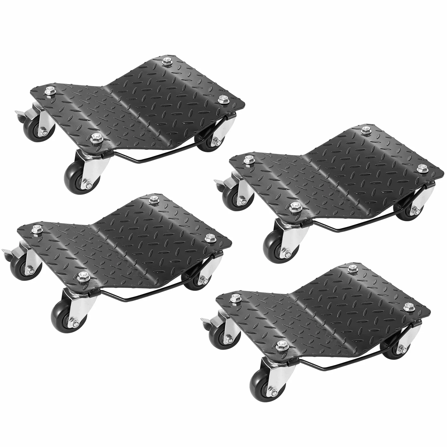 VEVOR Wheel Dolly, 2722 kg, zestaw 4 sztuk, do przenoszenia samochodów, ciężarówek, przyczep, motocykli i łodzi