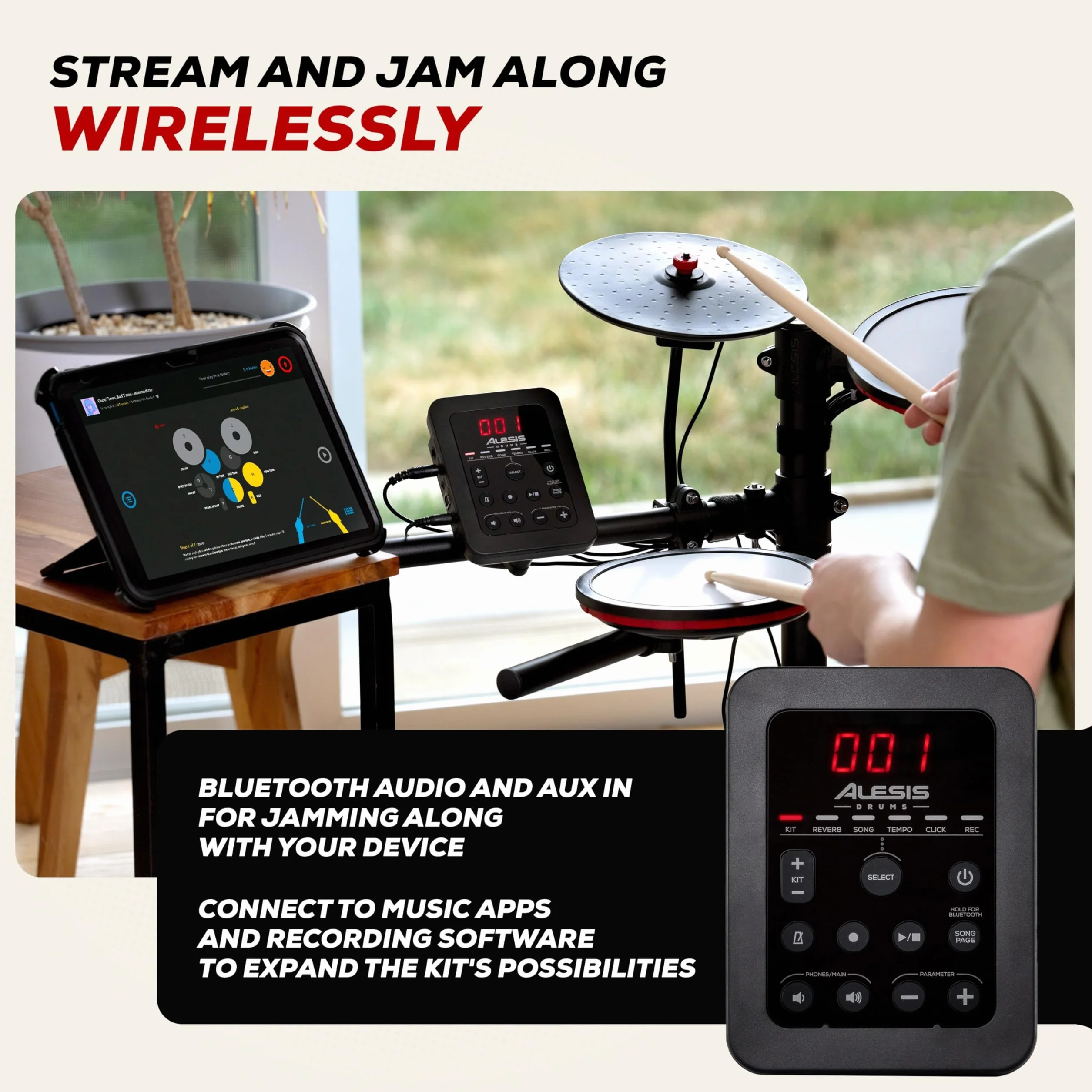 Alesis Turbo Max Składana perkusja elektroniczna 8" ciche pady siatkowe Bluetooth