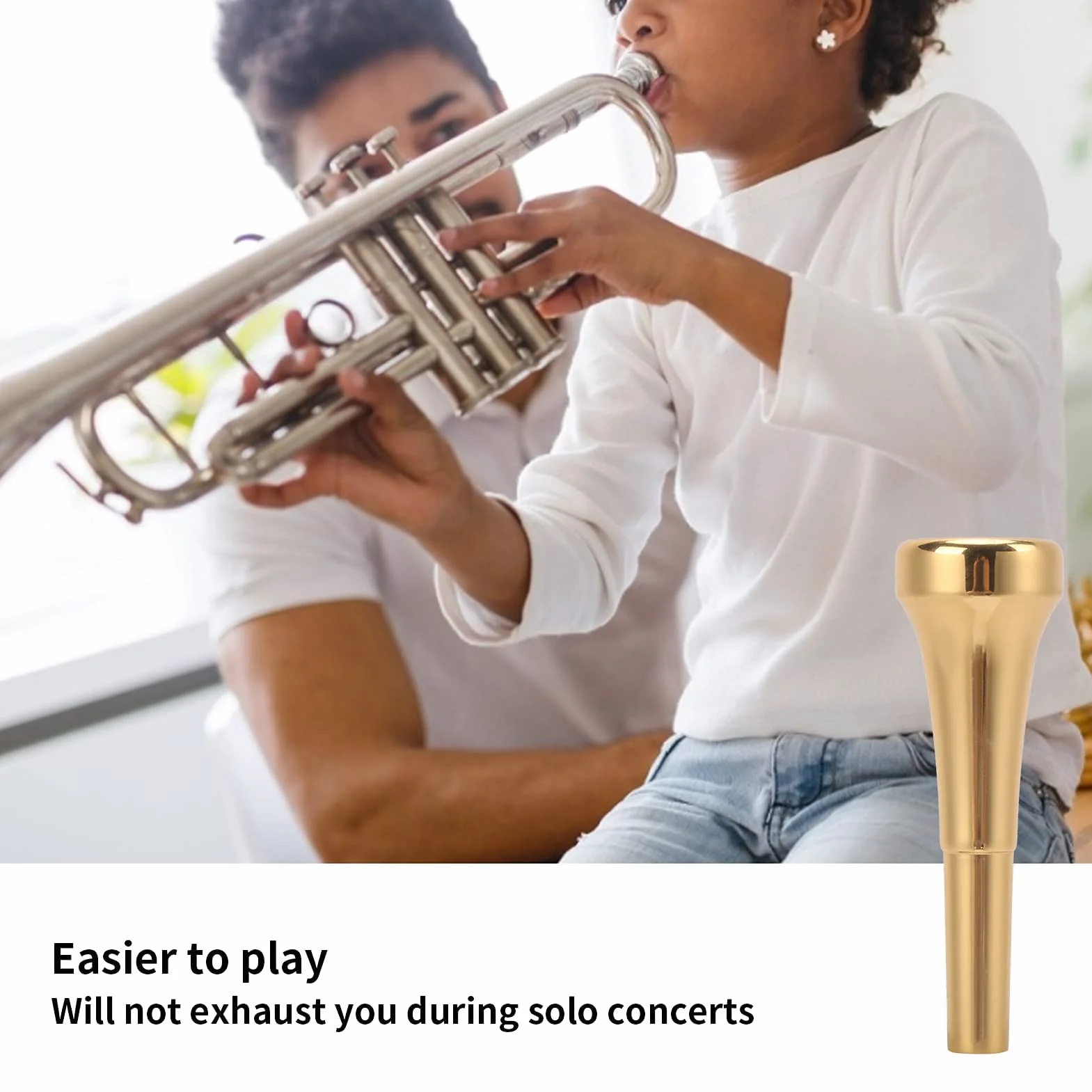 Ustnik do Trąbki Zestaw do Trąbki Mosiądz Jasny Ton Wiatr Instrumenty Muzyczne Części Akcesoria Wykonawcze Performance(5C)