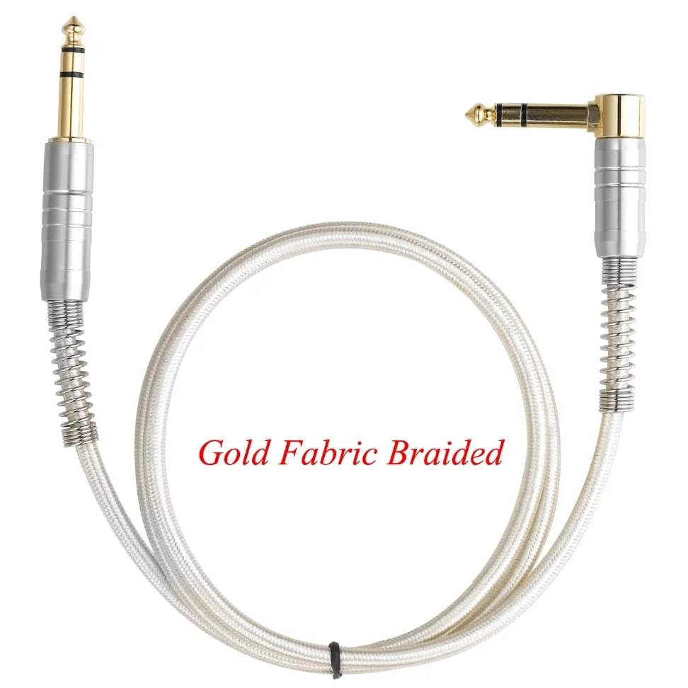 kabel audio do gitary 1/4 ''Jack 90 Stopni 6.5mm Męski Na Męski Stereofoniczny Kabel Audio Podwójnie Ekranowany Do Elektrycznego Miksera Gitarowego Wzmacniacz 3 Szt. (Color : 10m)
