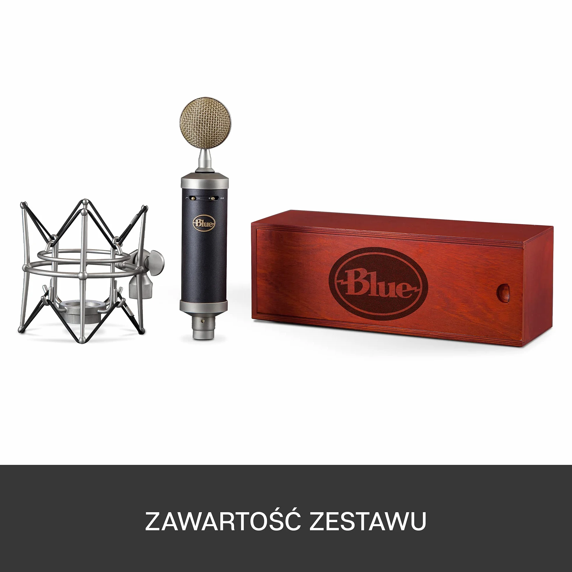Blue Baby Bottle SL XLR Mikrofon Pojemnościowy Kardioidalny do Pro Gamingu, Nagrywania, Streamingu, Podcastów, Shockmount, Filtr Górnoprzepustowy, Ciepły Dźwięk Vintage, Ochronne Etui - Czarny