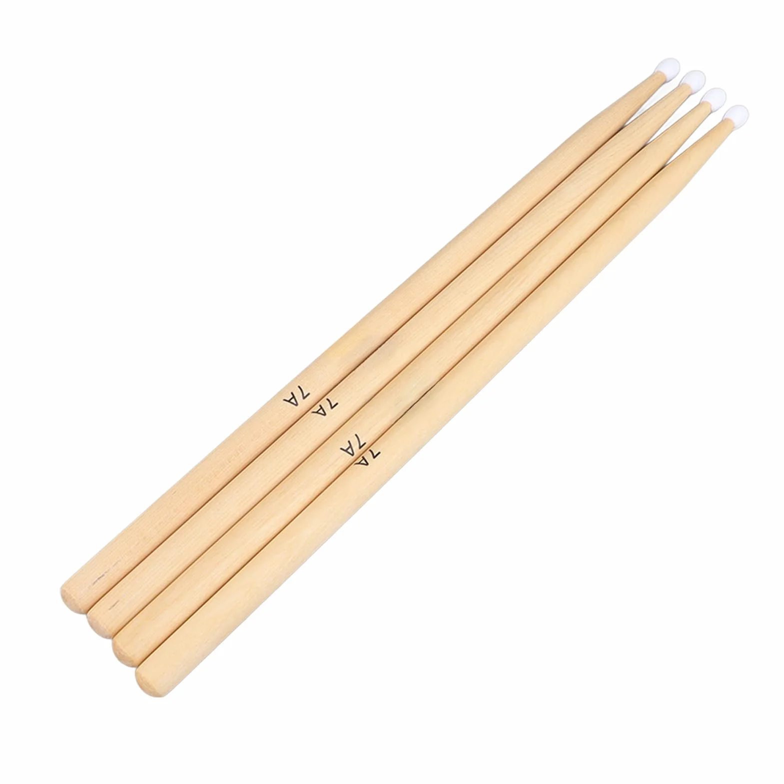 Generic Maple Wood 7A Nylonowe Pałeczki do Perkusji 2 Pary dla Perkusistów ćwiczących Nagrywanie Występów
