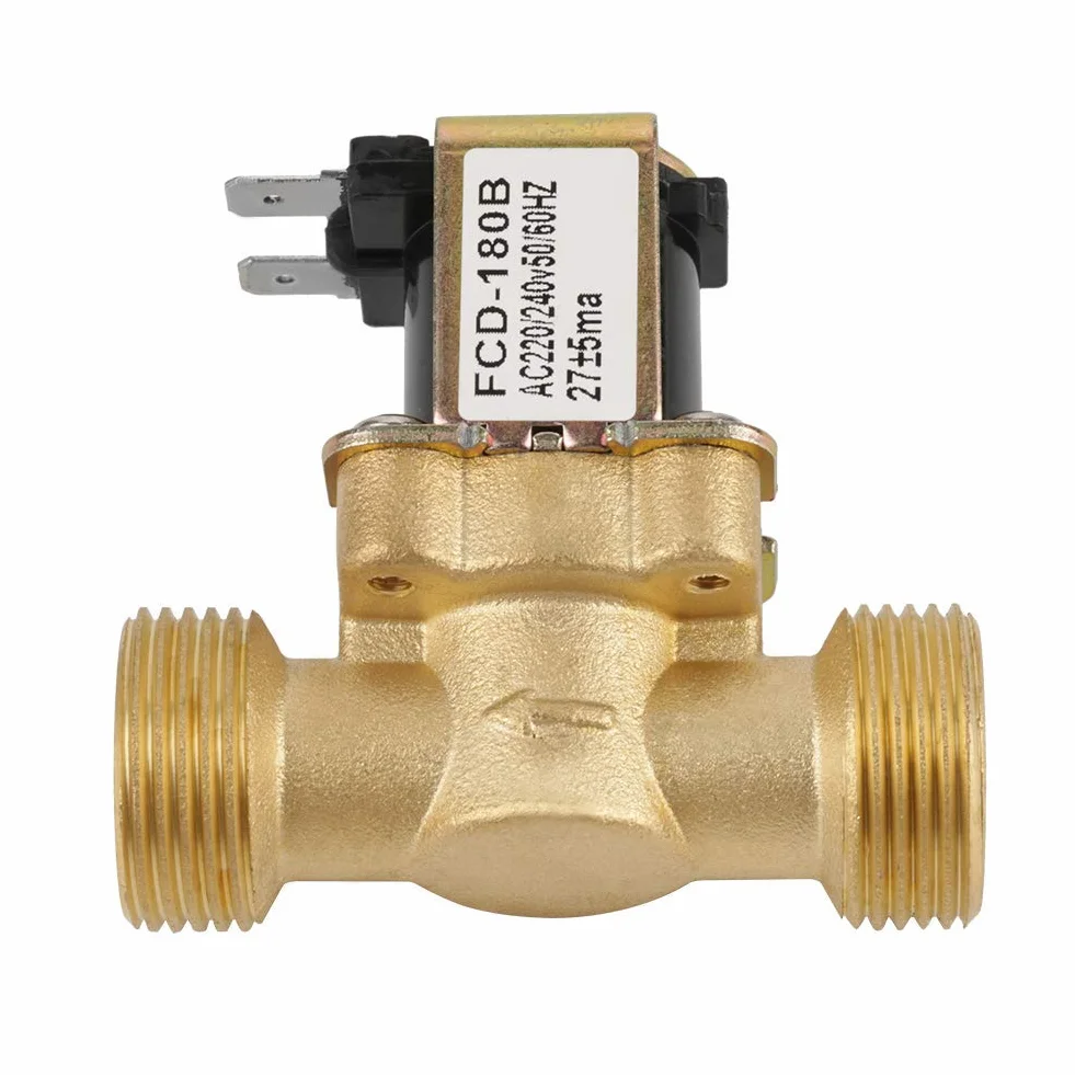 Elektryczny zawór elektromagnetyczny G3 / 4 wlot wody 2-drożny N/C AC Normalnie zamknięty 220/240V FCD-180B